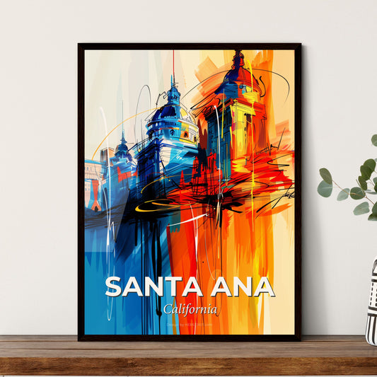 Vibrant Santa Ana, California - A Colorful Painting Of A City