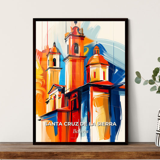 Vibrant Santa Cruz De La Sierra, Bolivia - A Painting Of A Building