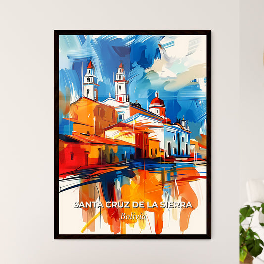 Vibrant Santa Cruz De La Sierra, Bolivia - A Painting Of A Building