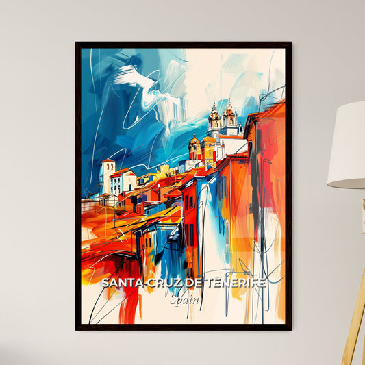 Vibrant Santa Cruz De Tenerife, Spain - A Painting Of A City