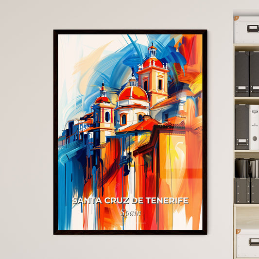 Vibrant Santa Cruz De Tenerife, Spain - A Painting Of A Building With Colorful Paint