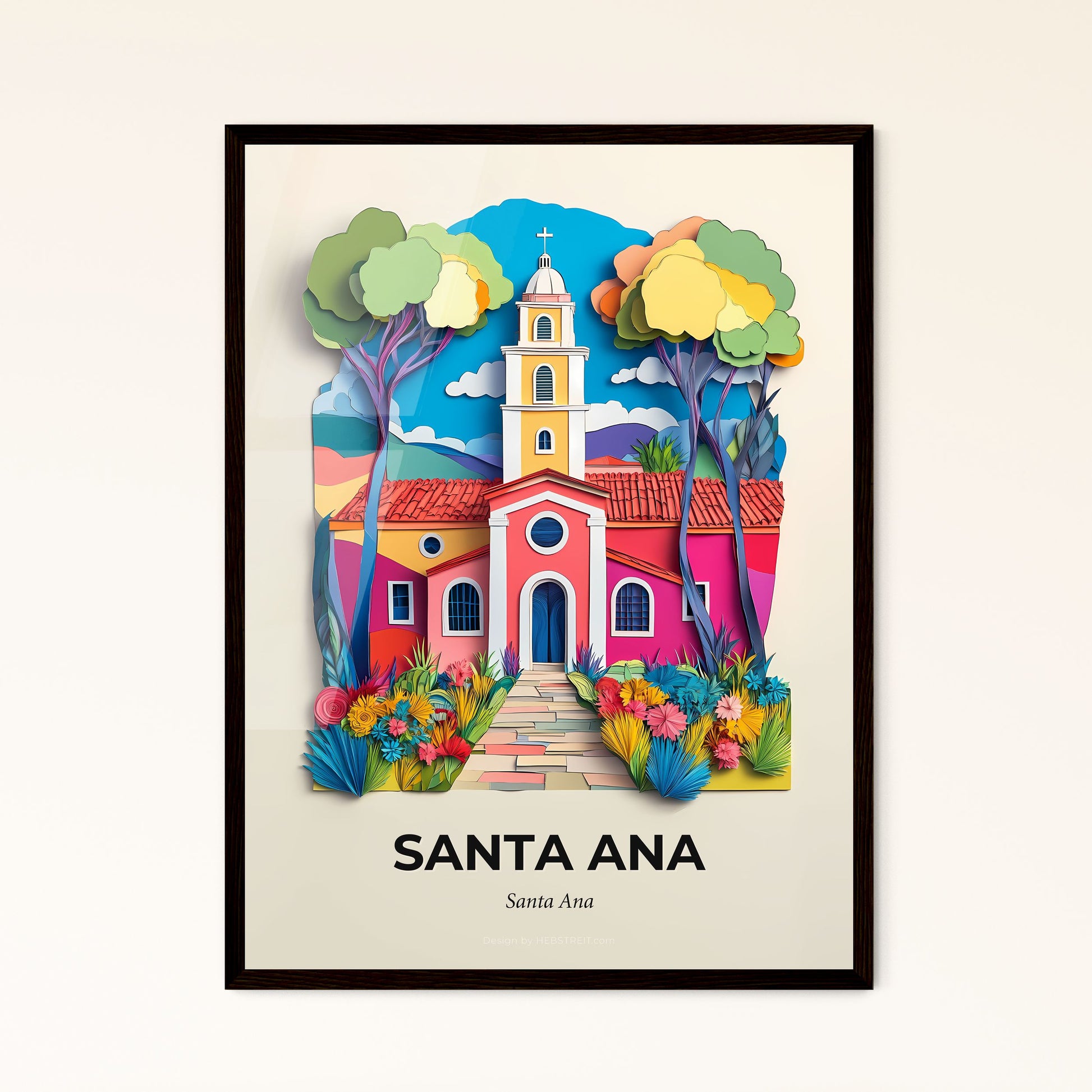 Vivid Santa Ana, Santa Ana - a church with a steeple and a bell tower