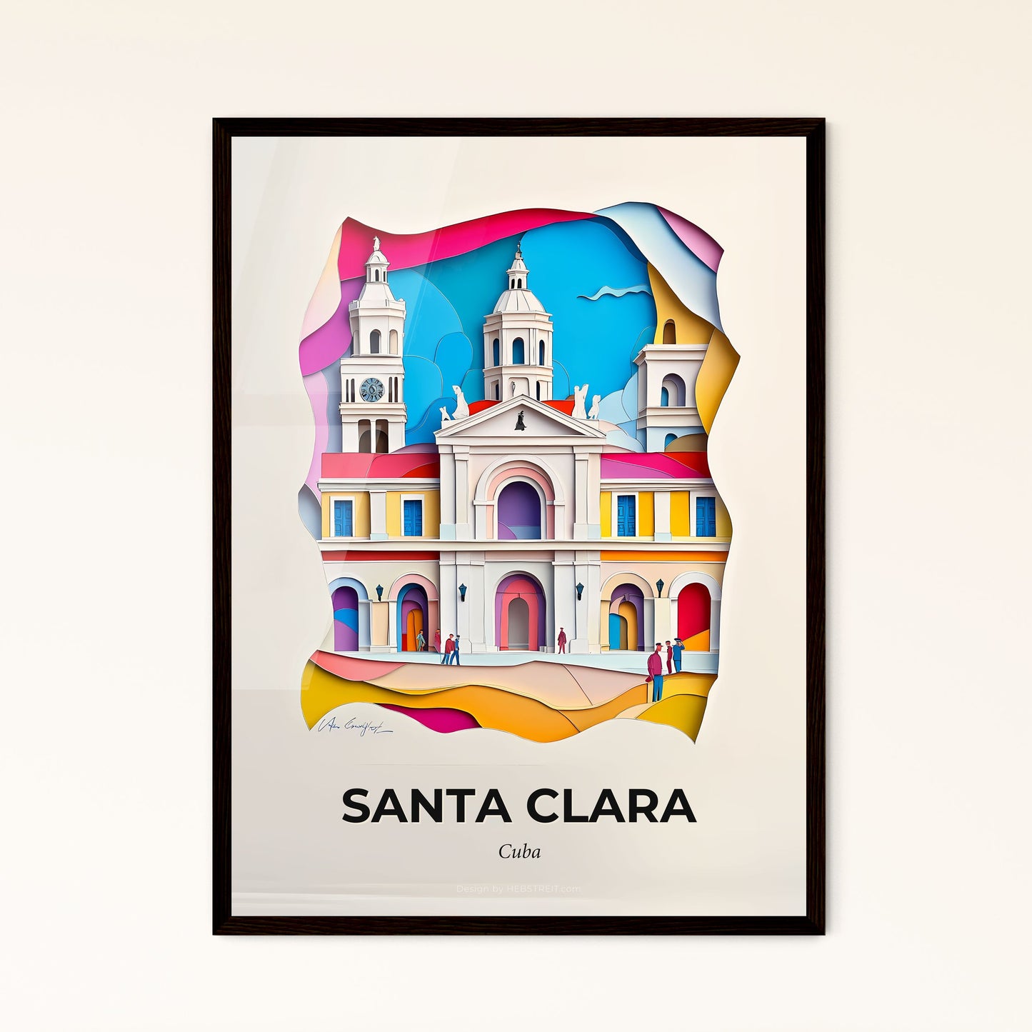 Vivid Santa Clara, Cuba - a large building with a clock tower on top of it