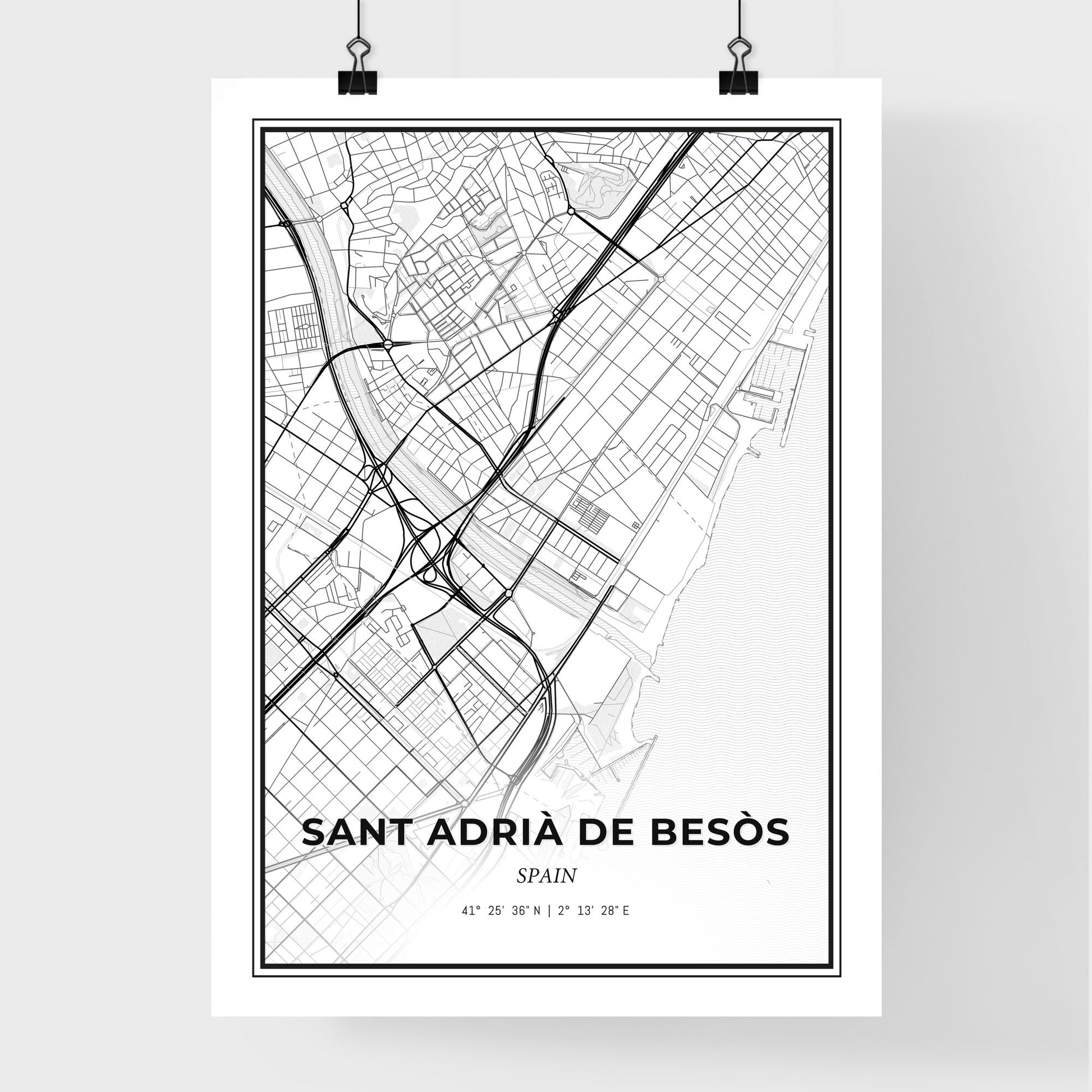 Sant Adrià de Besòs Spain - Premium City Map Poster