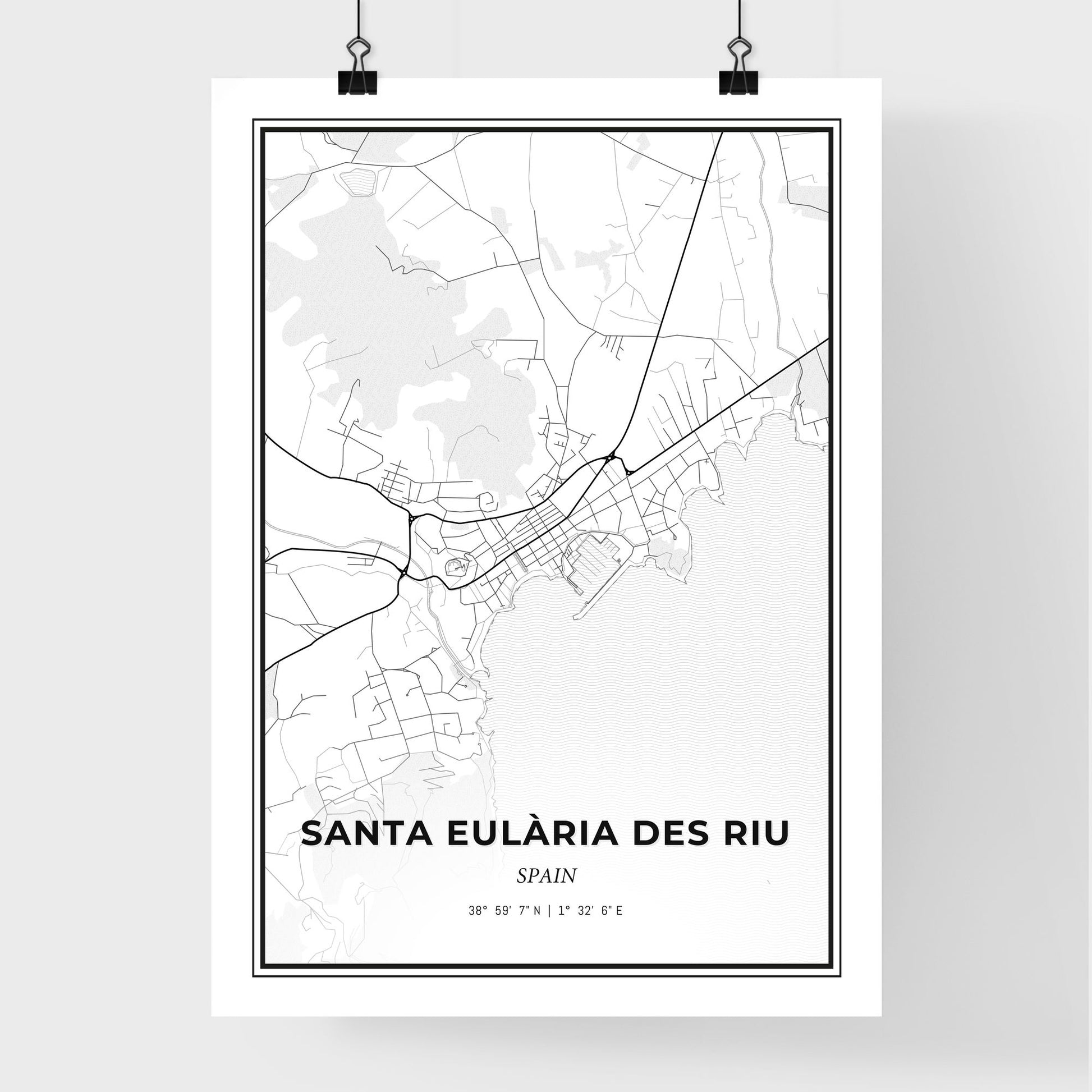 Santa Eulària des Riu Spain - Premium City Map Poster