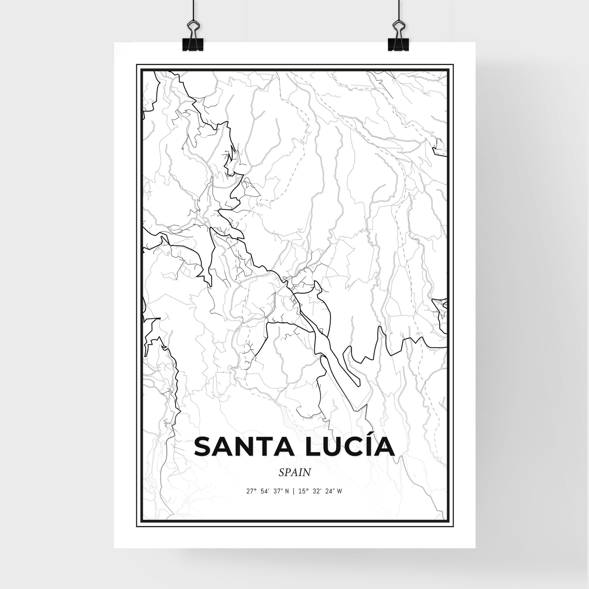 Santa Lucía Spain - Premium City Map Poster