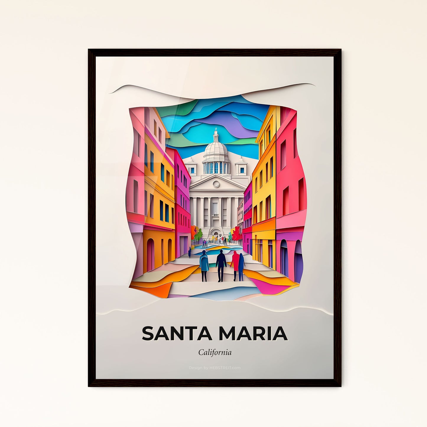 Vivid Santa Maria, California - a couple of people walking down a street