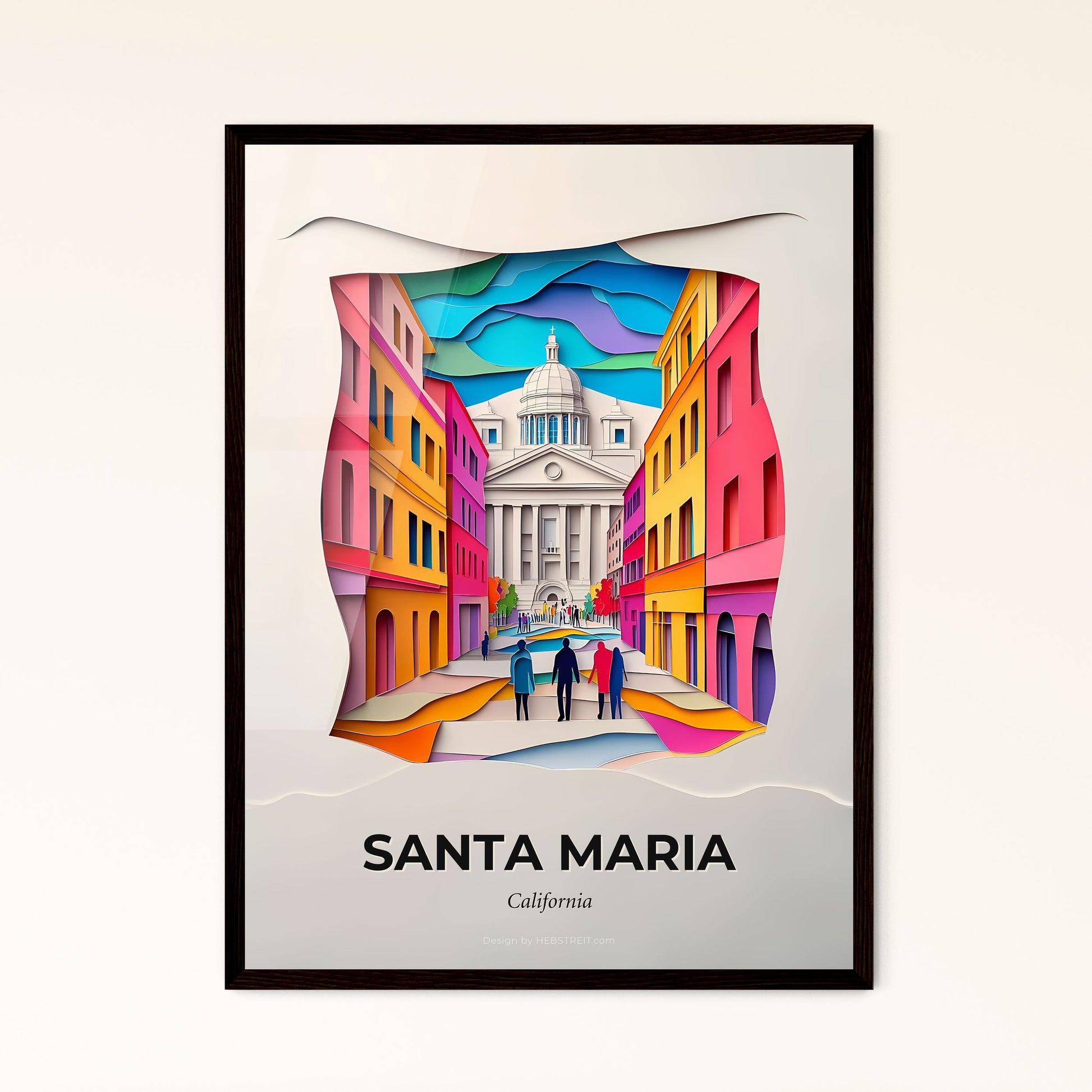 Vivid Santa Maria, California - a couple of people walking down a street