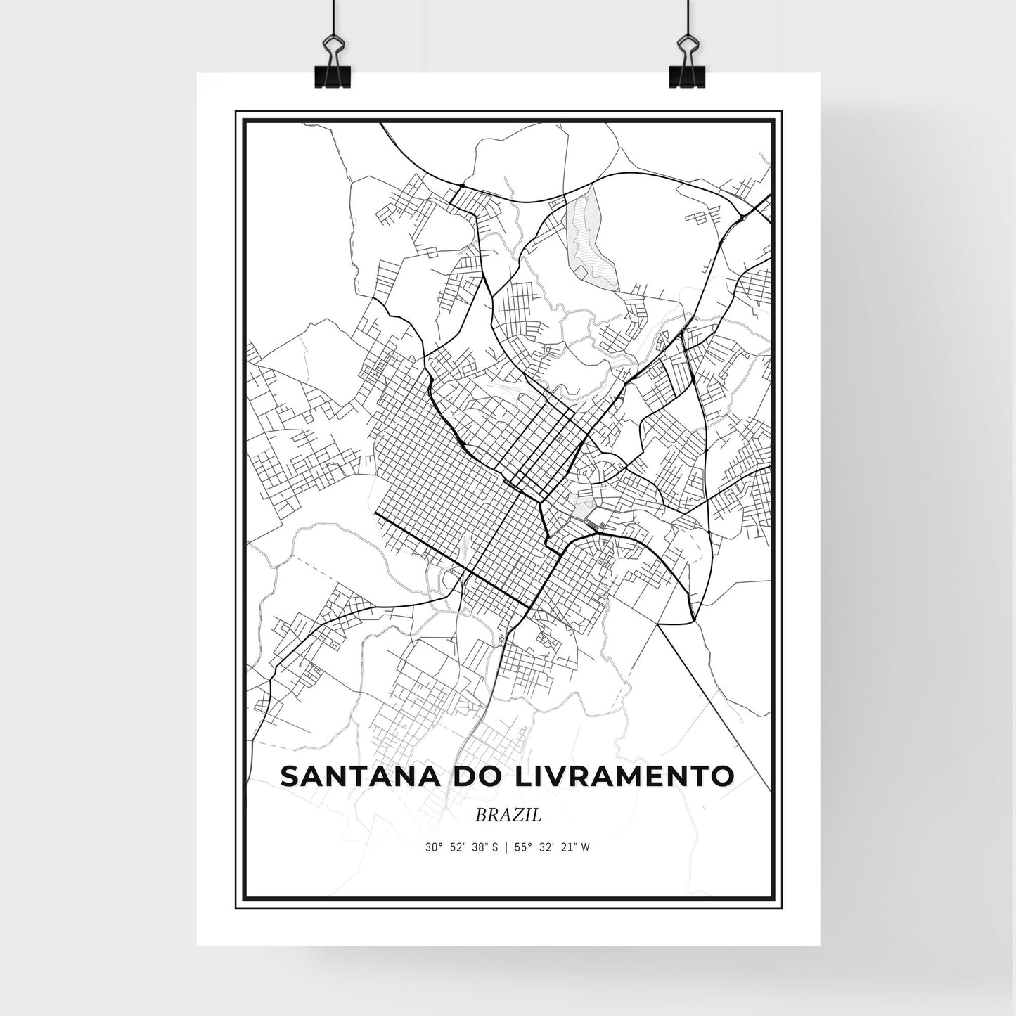 Santana do Livramento Brazil - Premium City Map Poster