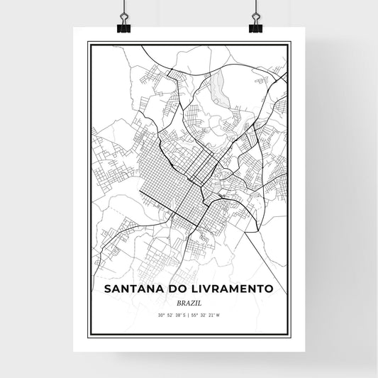 Santana do Livramento Brazil - Premium City Map Poster