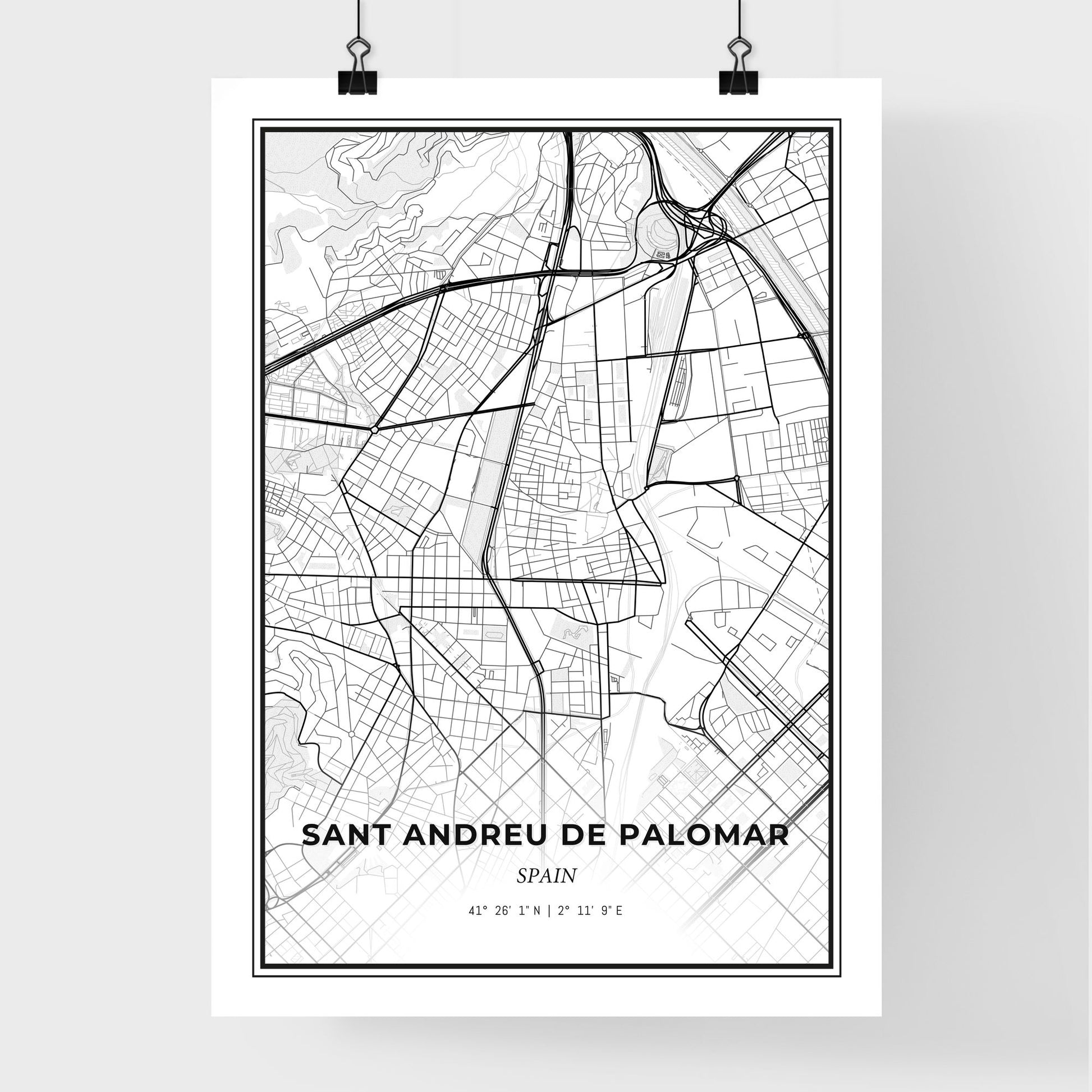 Sant Andreu de Palomar Spain - Premium City Map Poster