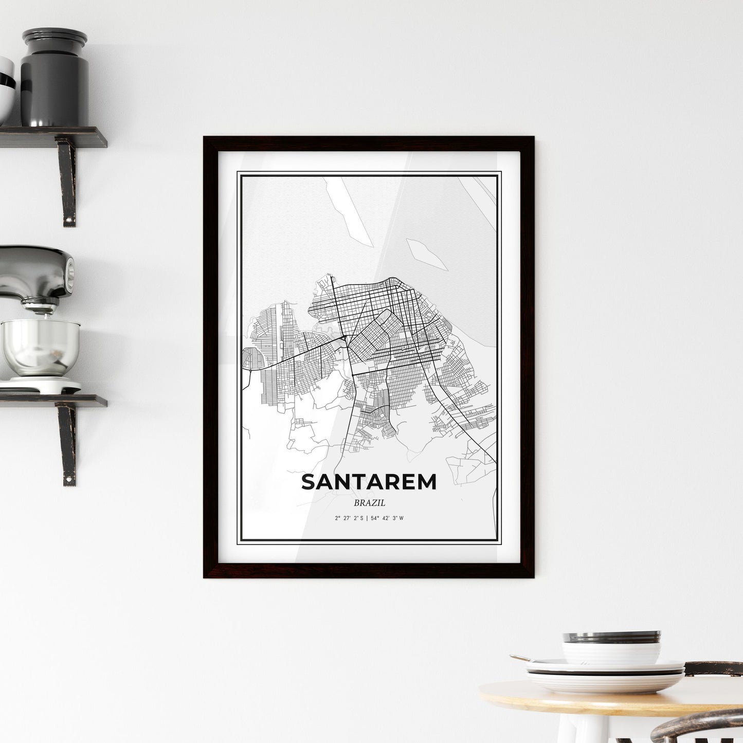 Santarem Brazil - Minimal City Map