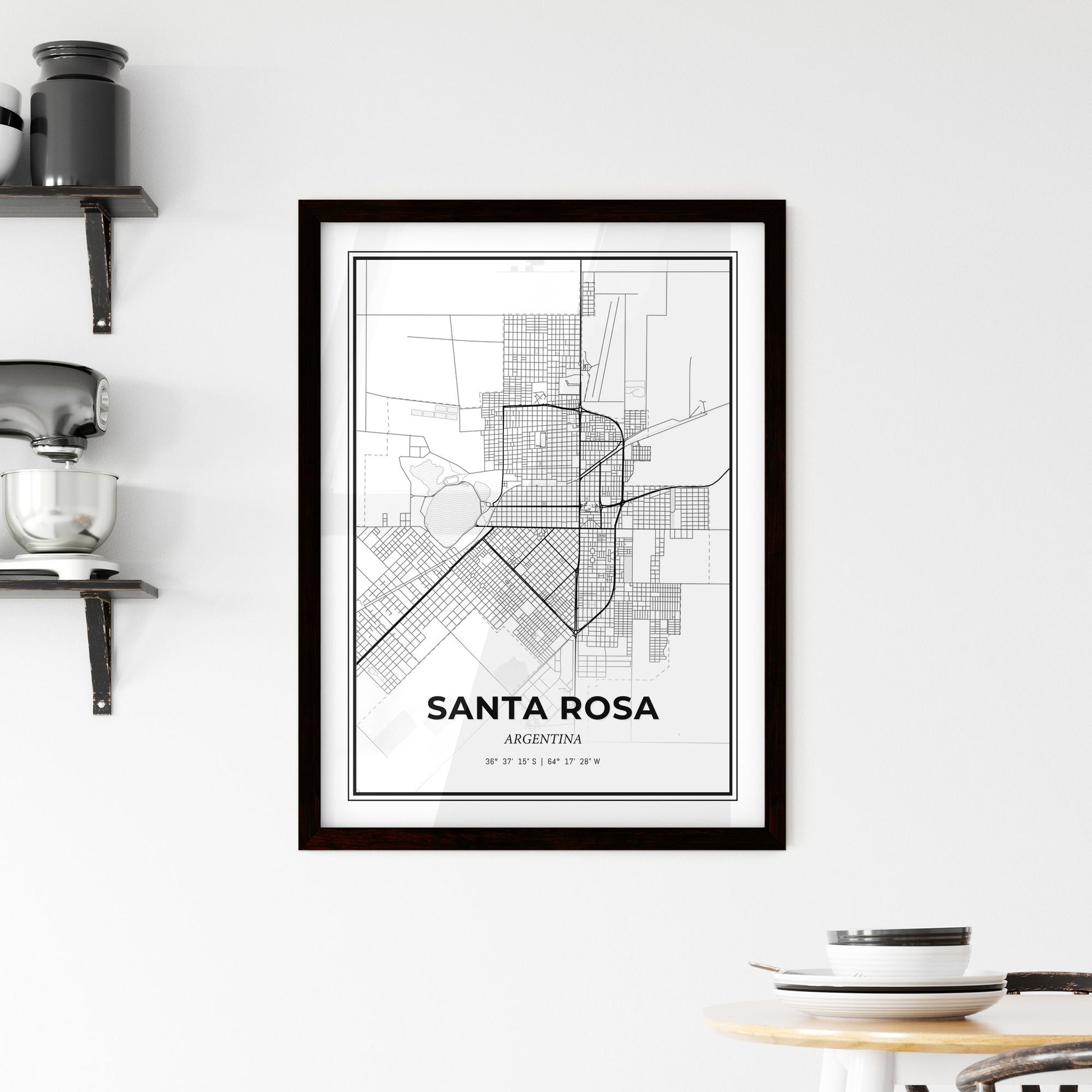 Santa Rosa Argentina - Minimal City Map