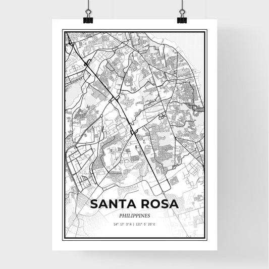 Santa Rosa Philippines - Premium City Map Poster