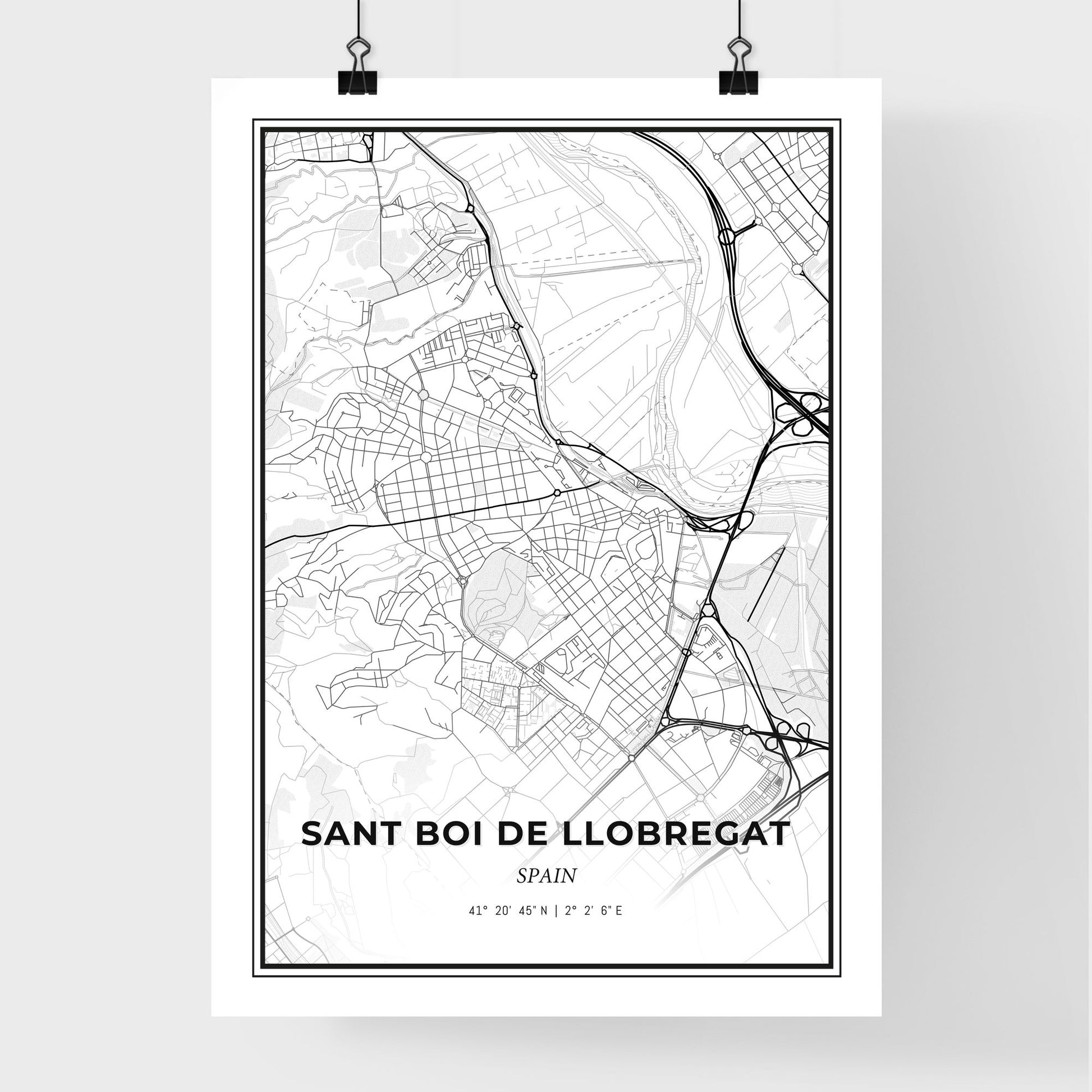 Sant Boi de Llobregat Spain - Premium City Map Poster