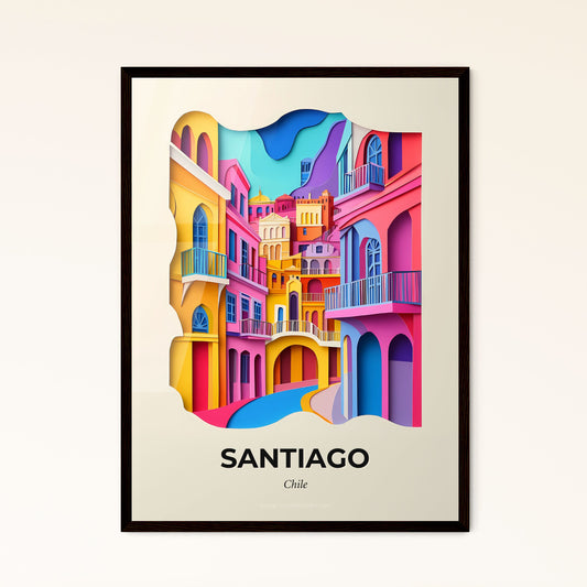 Vivid Santiago, Chile - a colorful city with a river running through it