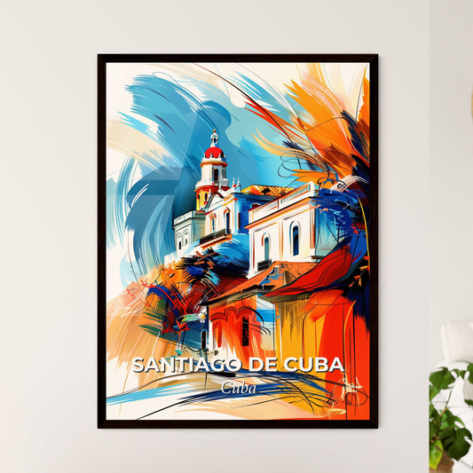 Vibrant Santiago De Cuba, Cuba - A Painting Of A Building