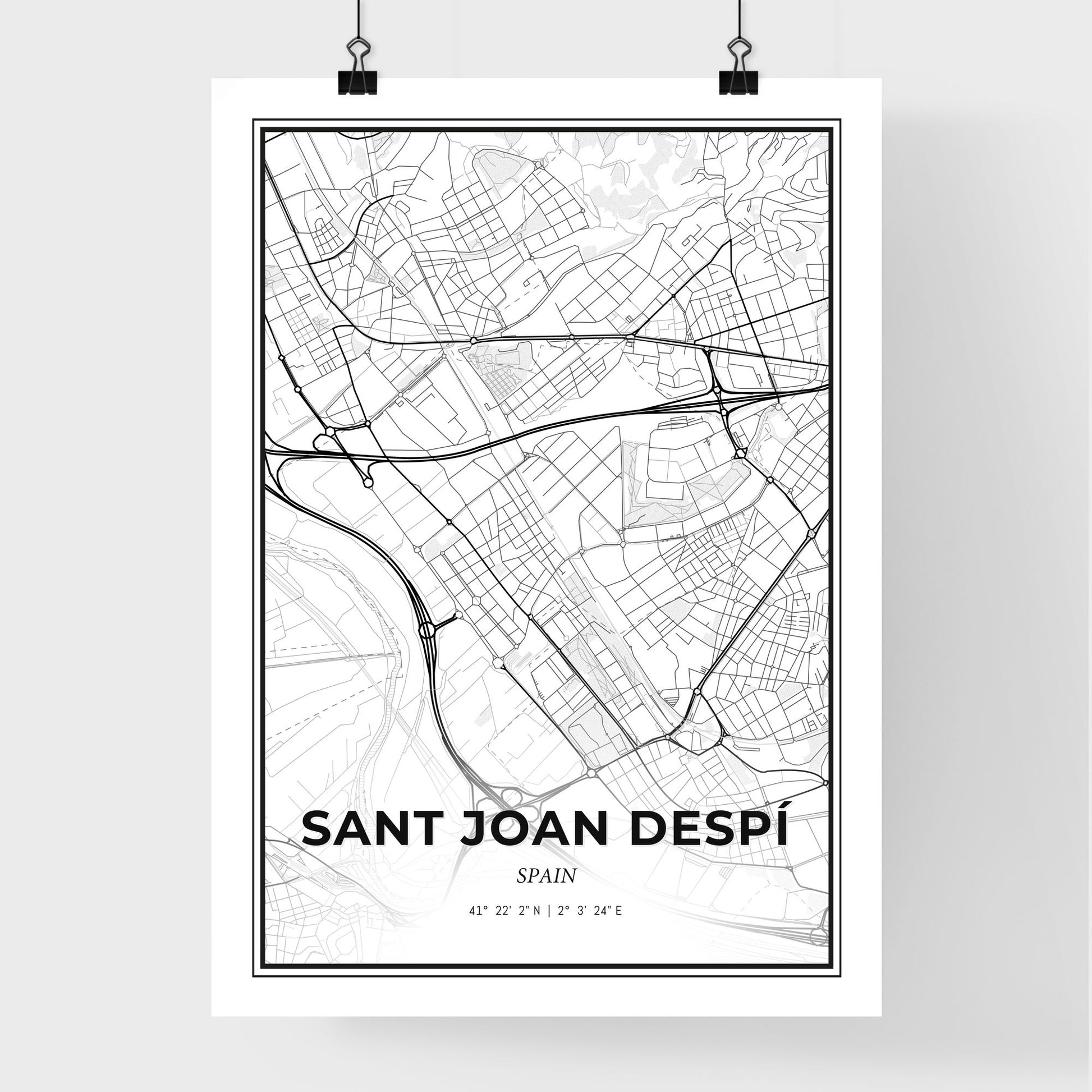 Sant Joan Despí Spain - Premium City Map Poster