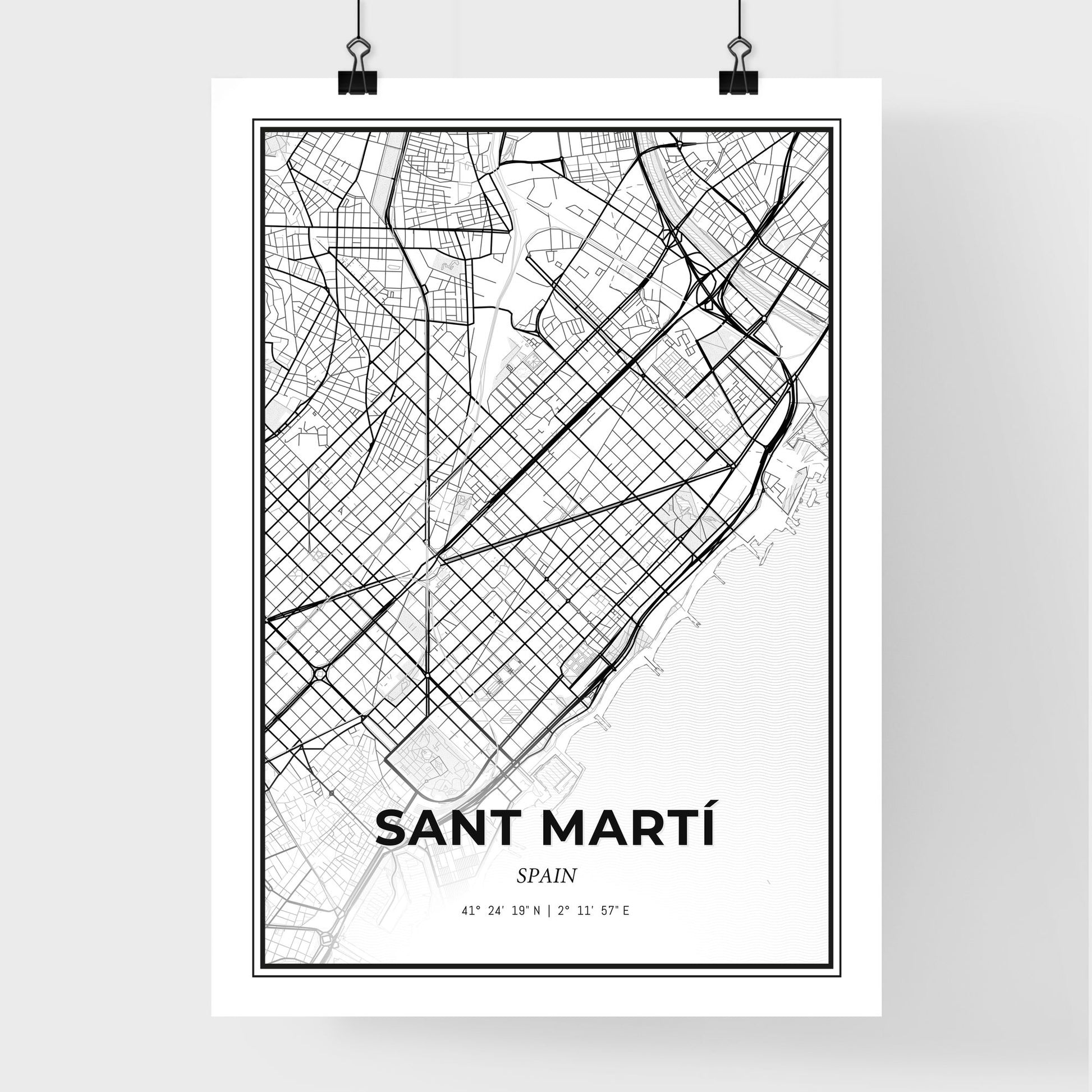 Sant Martí Spain - Premium City Map Poster