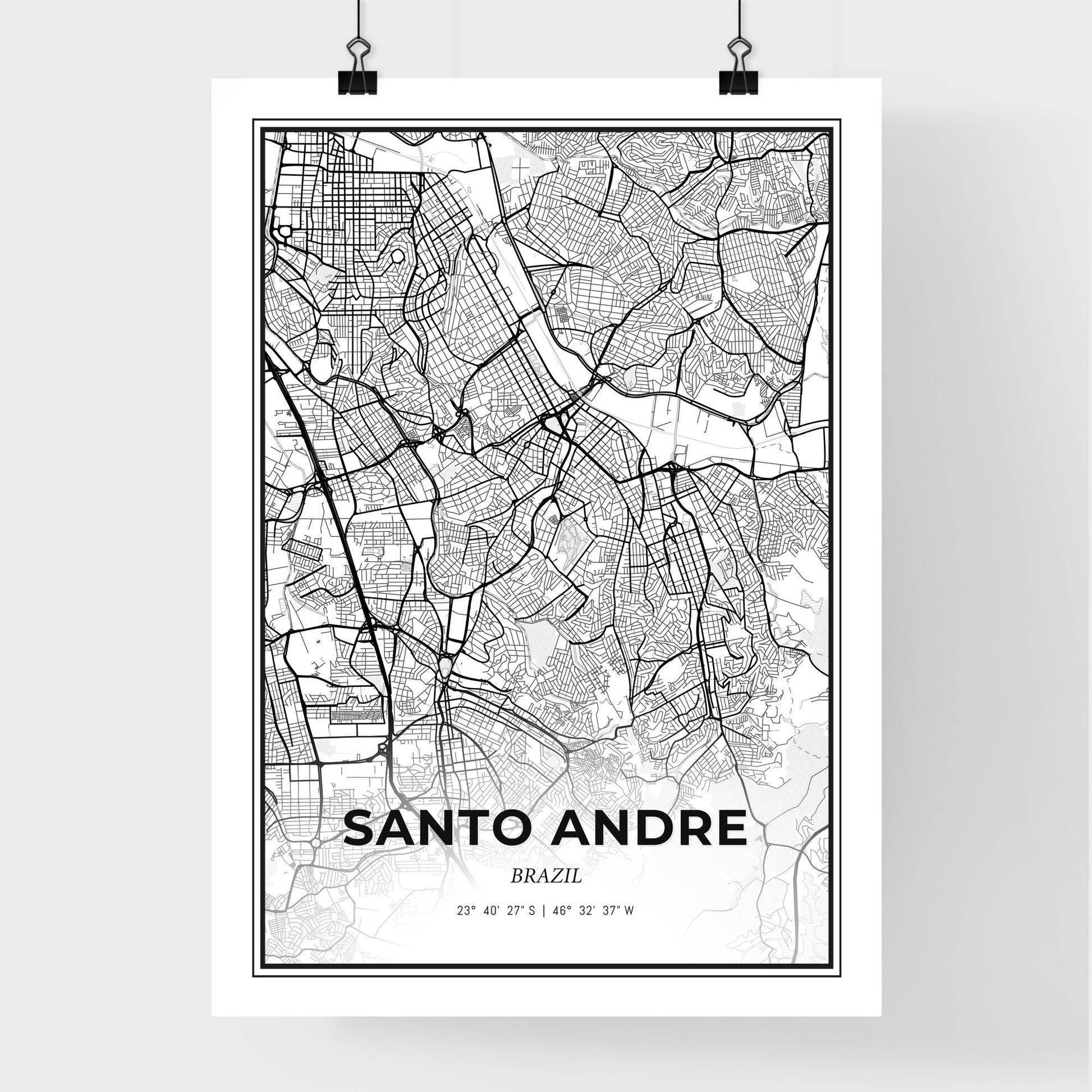 Santo Andre Brazil - Premium City Map Poster