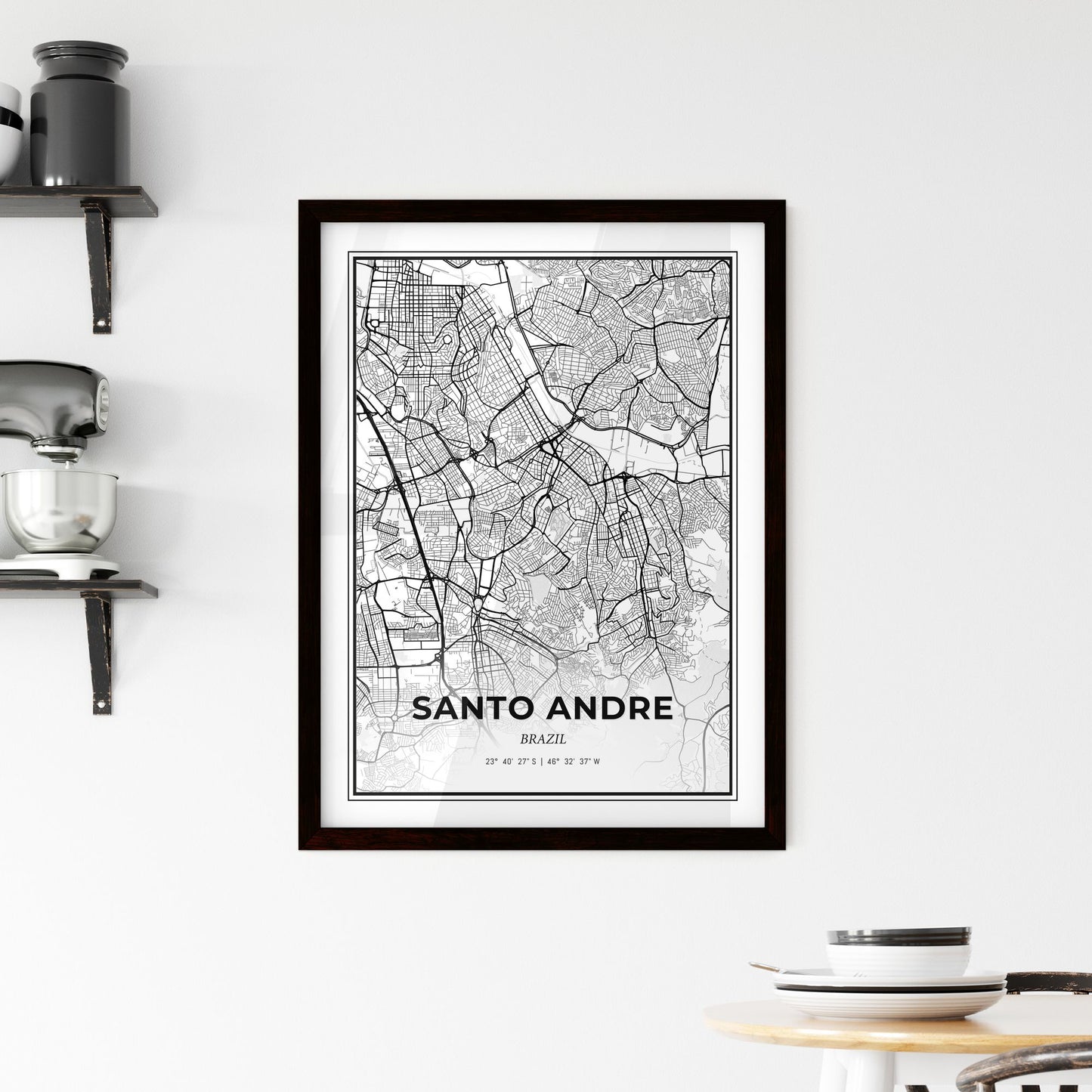 Santo Andre Brazil - Minimal City Map