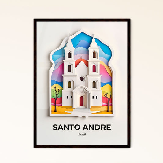 Vivid Santo Andre, Brazil - a paper cut of a church with a tree