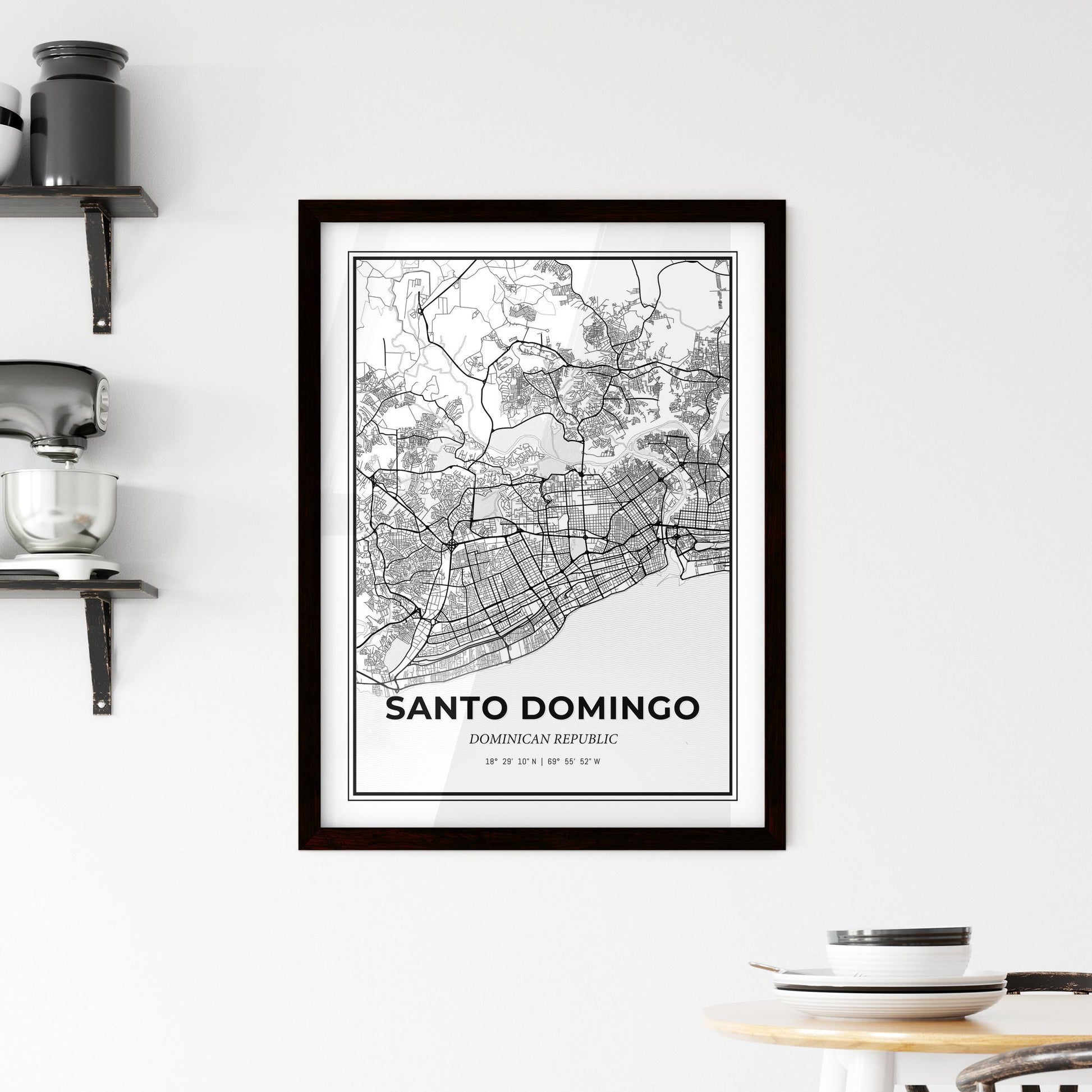 Santo Domingo Dominican Republic - Minimal City Map