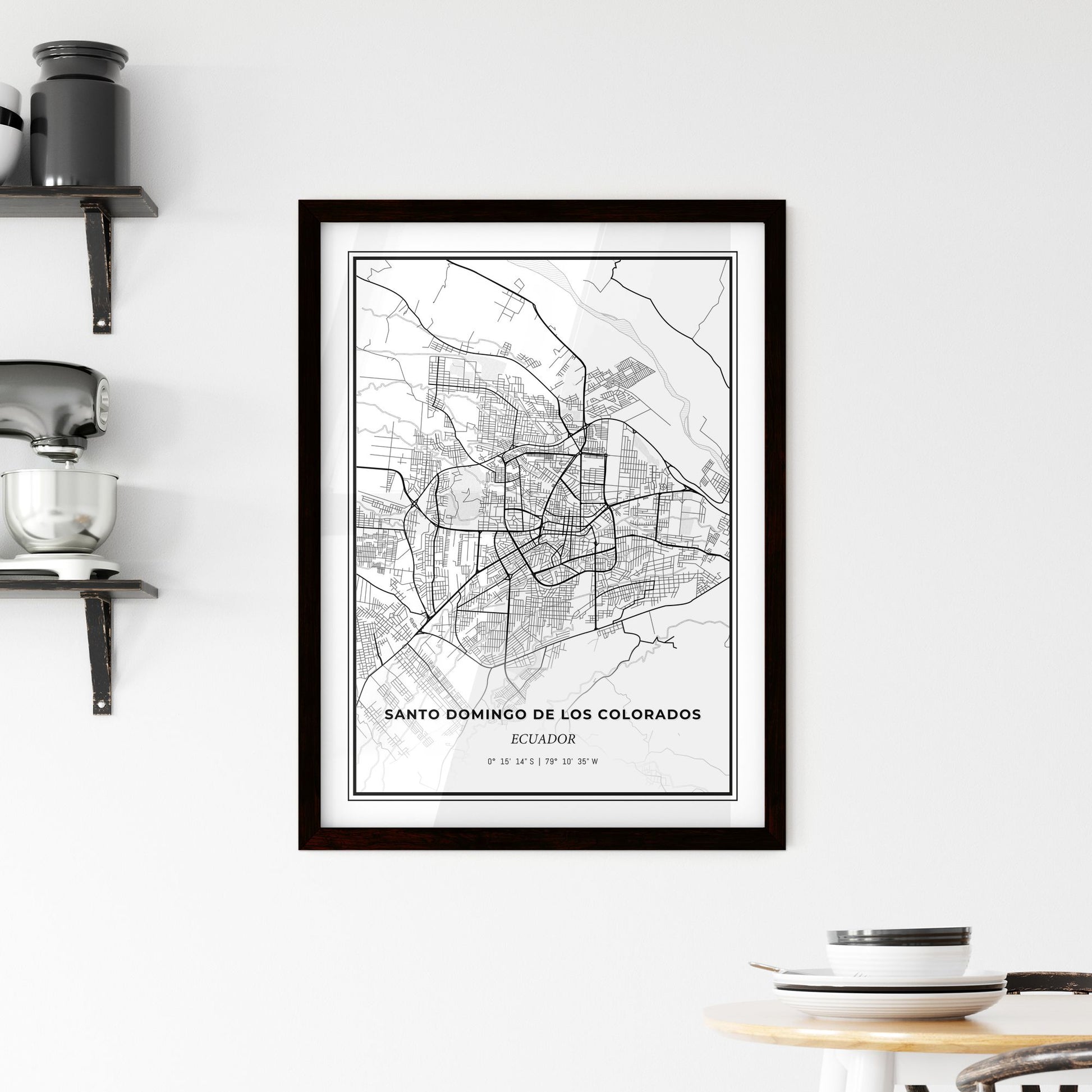 Santo Domingo de los Colorados Ecuador - Minimal City Map