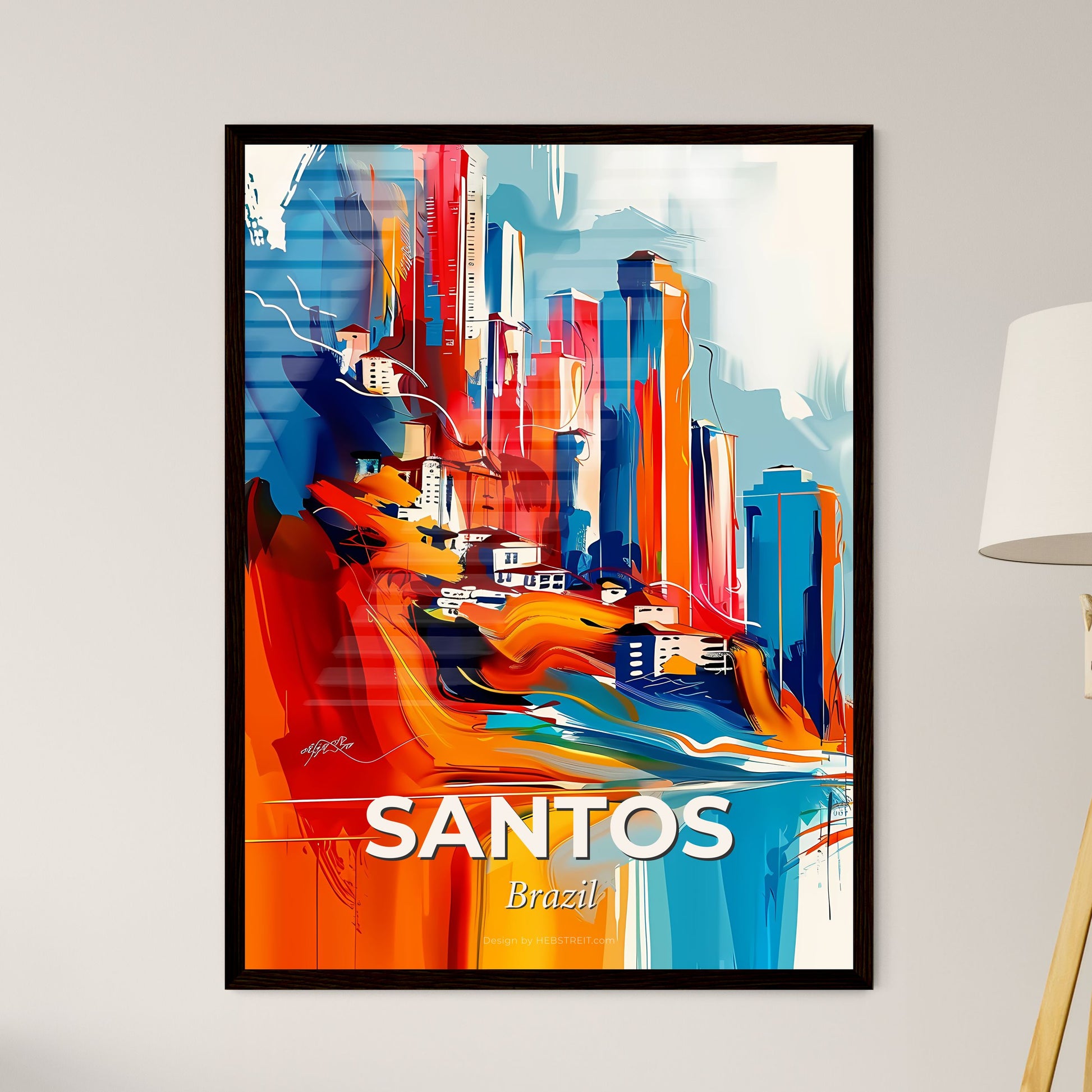 Vibrant Santos, Brazil - A Painting Of A City