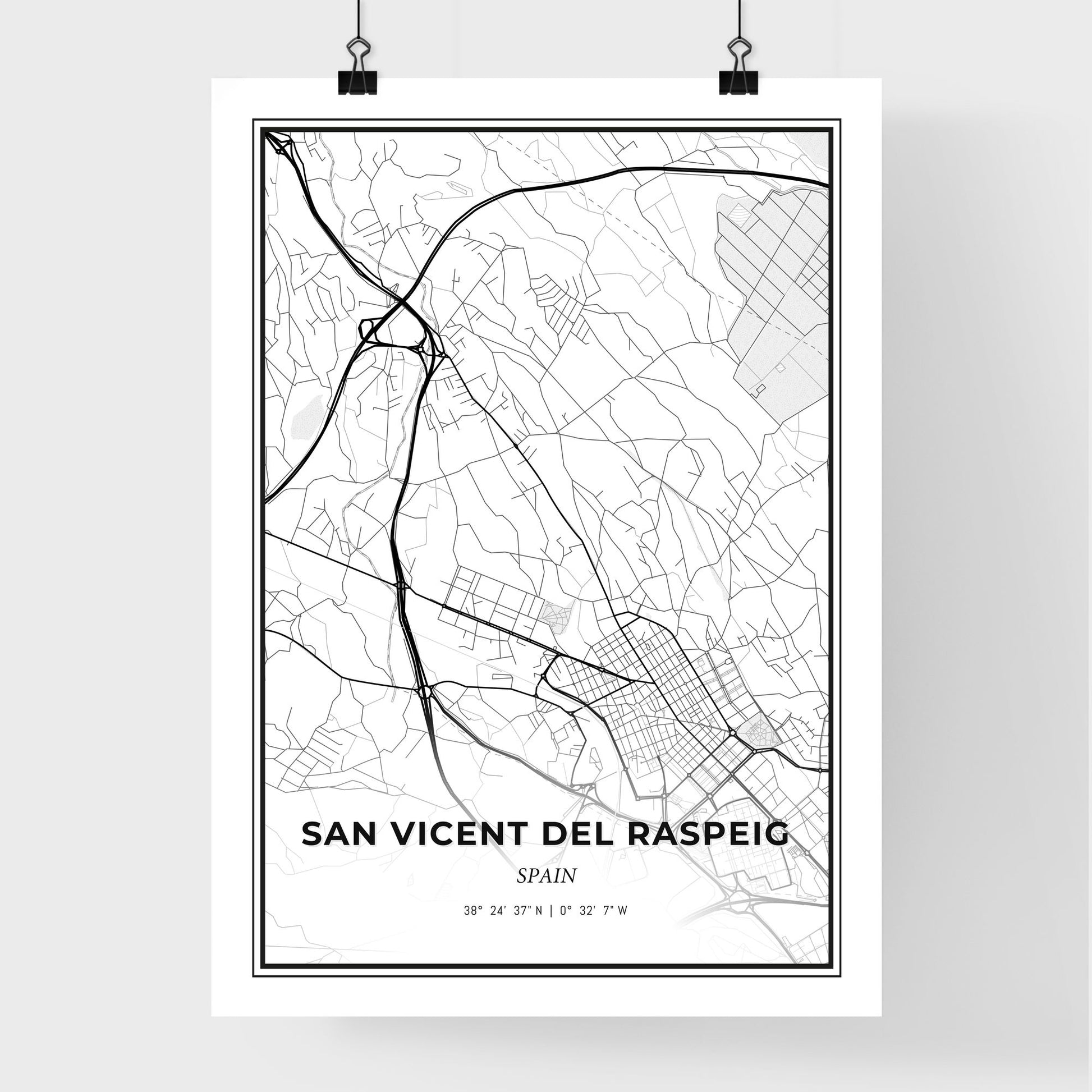 San Vicent del Raspeig Spain - Premium City Map Poster