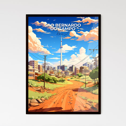 Colorful Painted Skyline of Sao Bernardo do Campo Brazil Featuring a Central Dirt Road Default Title