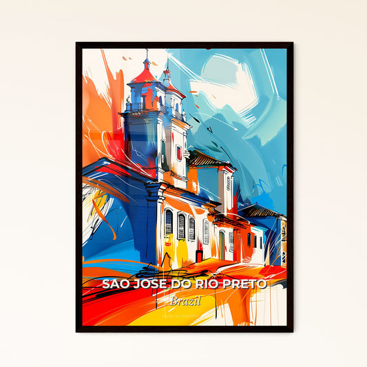 Vibrant Sao Jose Do Rio Preto, Brazil - A Painting Of A Building