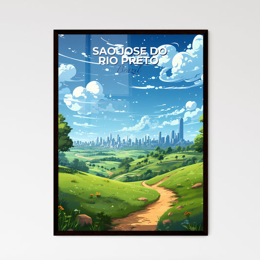 Abstract Sao Jose Do Rio Preto Art, Brazil City Skyline Path Painting Trees Default Title