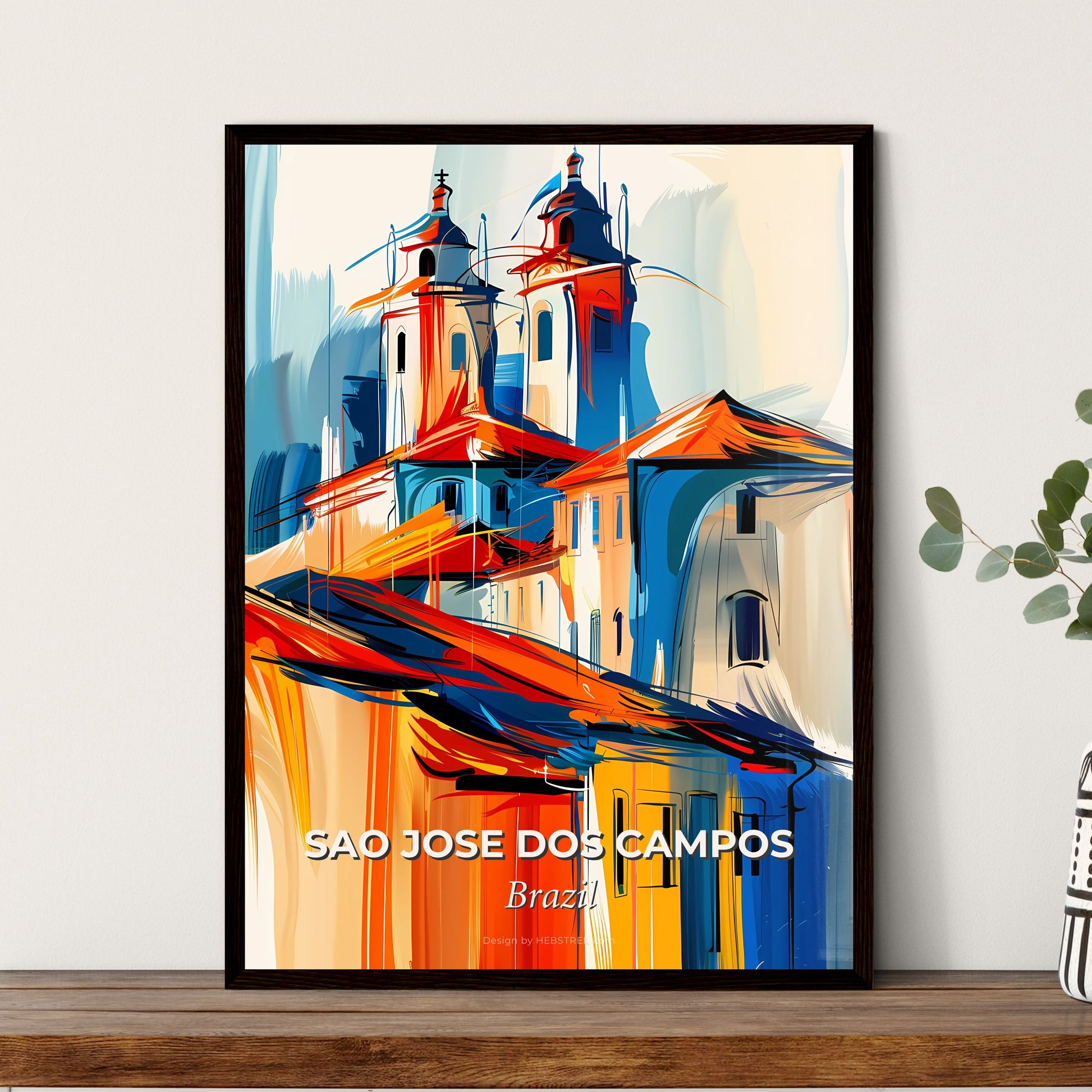 Vibrant Sao Jose Dos Campos, Brazil - A Painting Of A Building