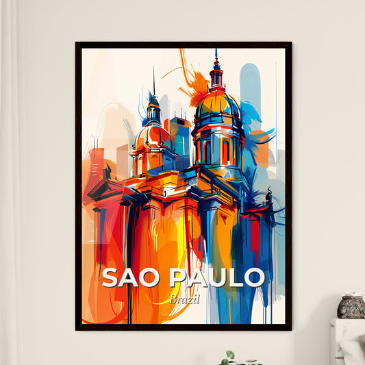 Vibrant Sao Paulo, Brazil - A Colorful Painting Of A Building