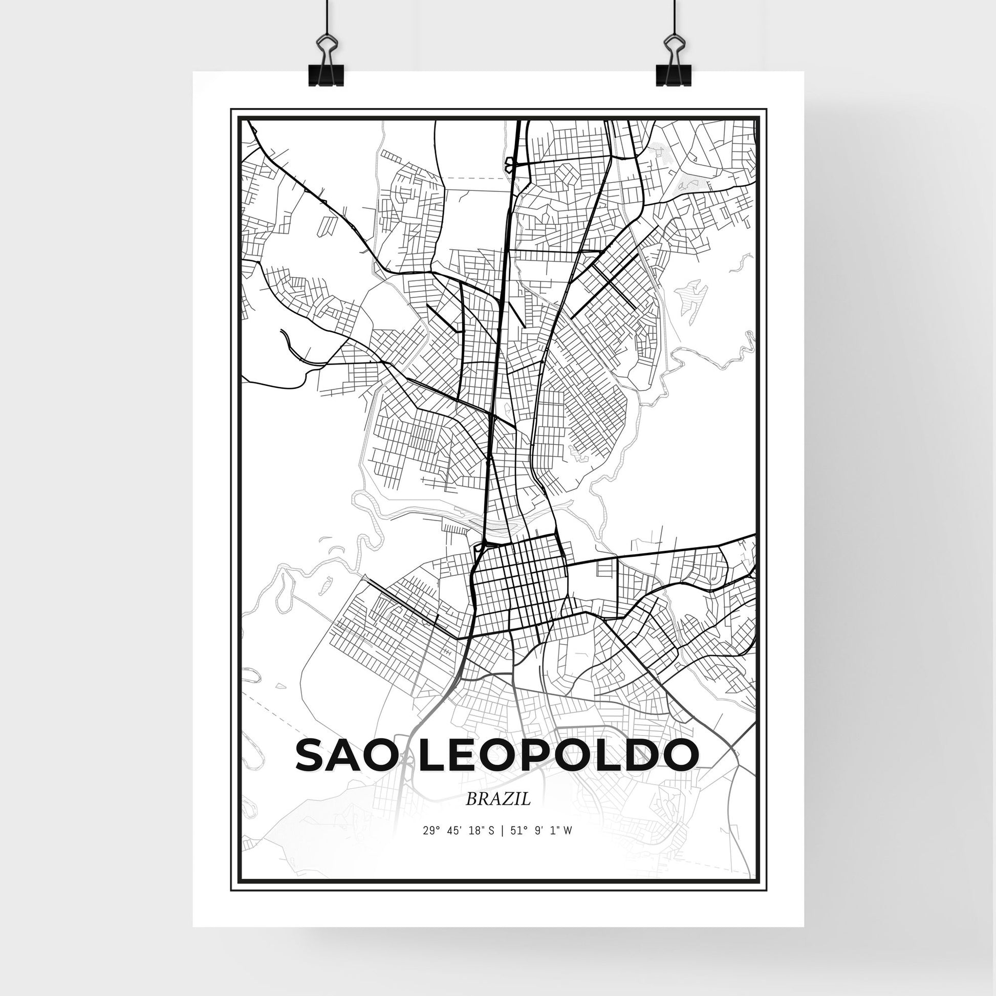 Sao Leopoldo Brazil - Premium City Map Poster