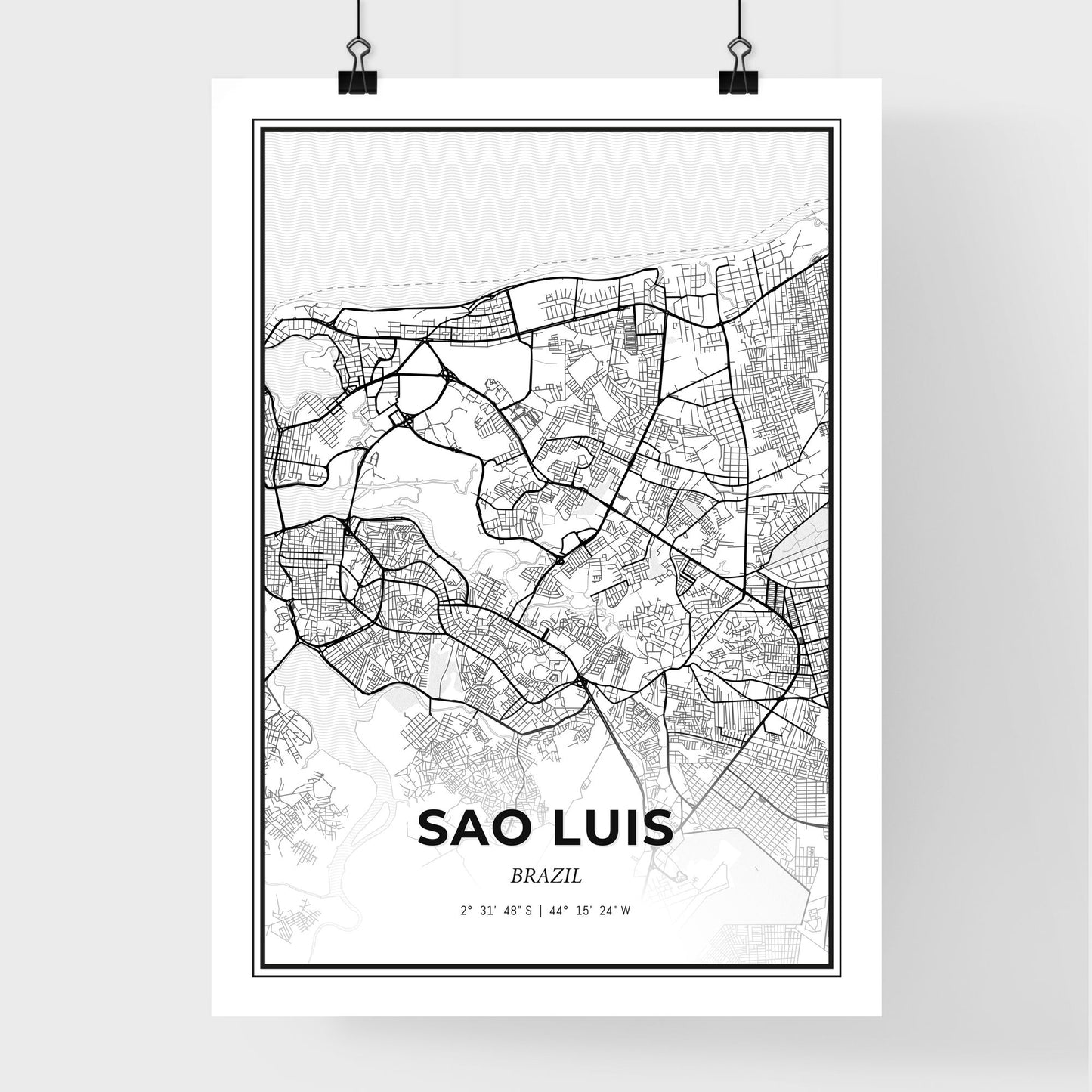 Sao Luis Brazil - Premium City Map Poster