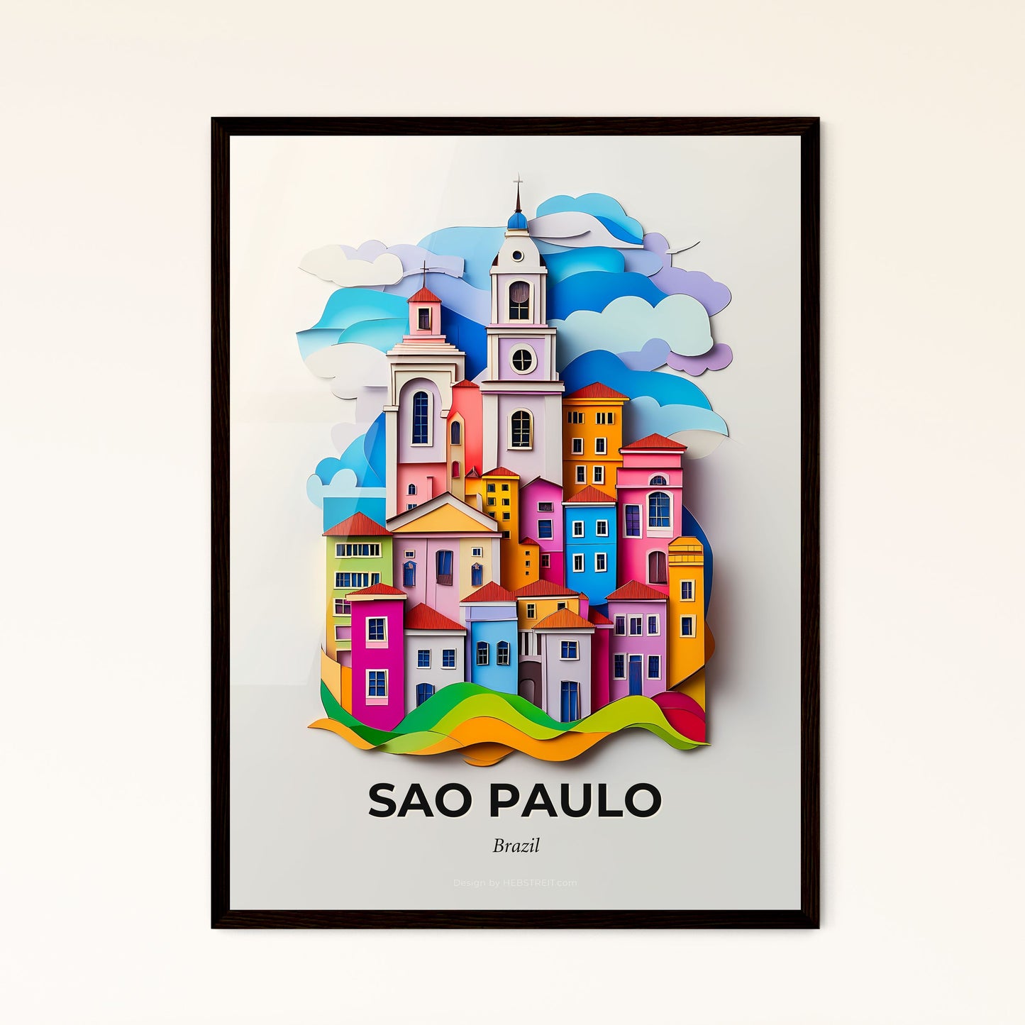 Vivid Sao Paulo, Brazil - a colorful city with a clock tower on top of it