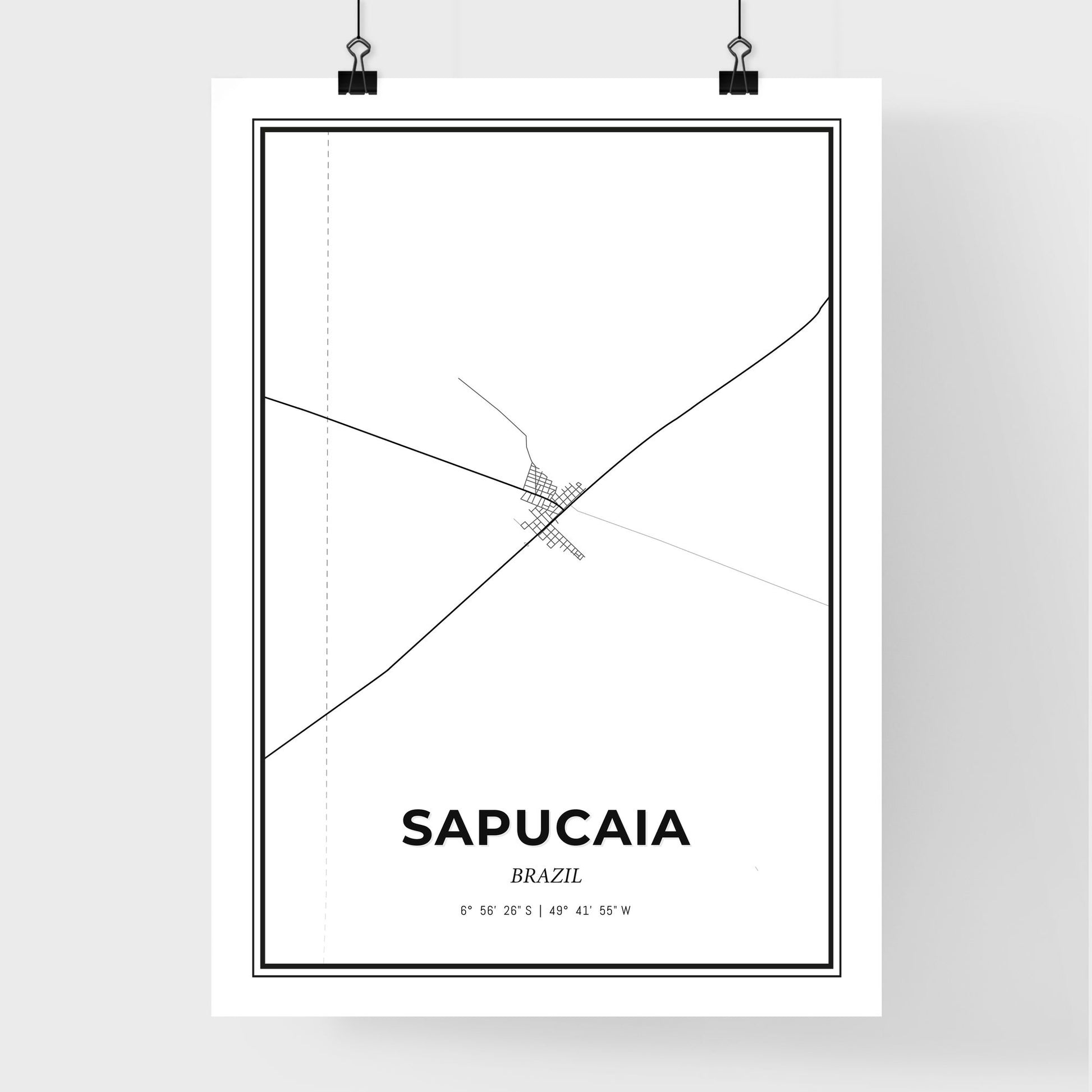 Sapucaia Brazil - Premium City Map Poster