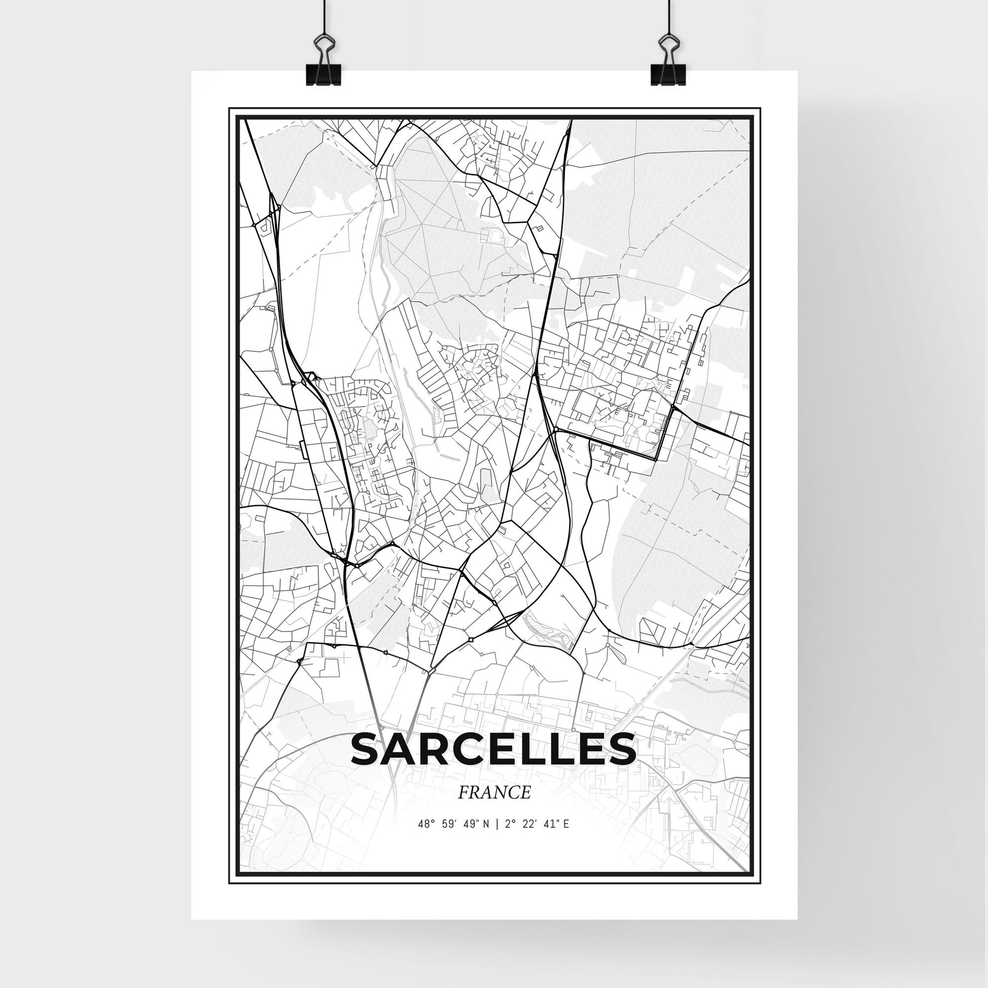 Sarcelles France - Premium City Map Poster