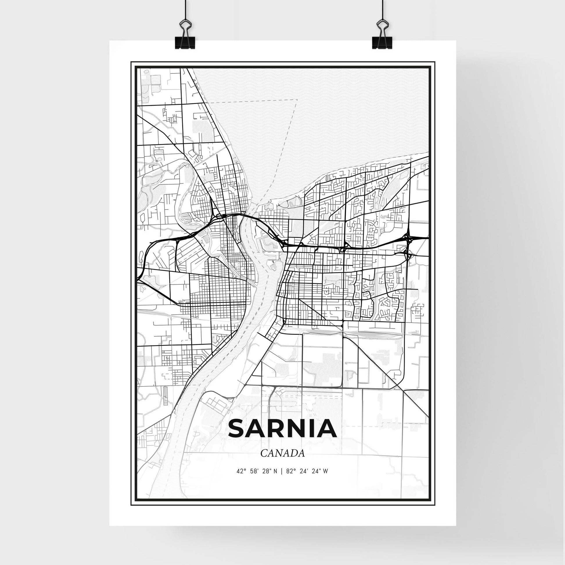 Sarnia Canada - Premium City Map Poster