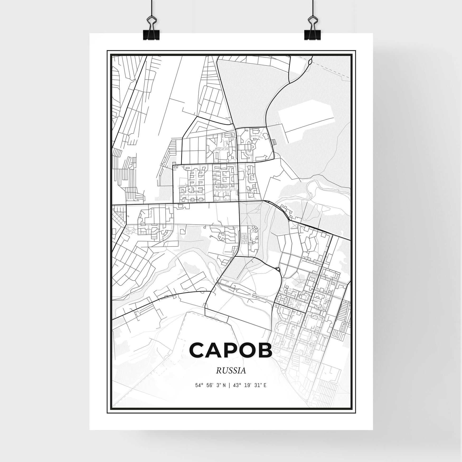 Sarov Russia - Premium City Map Poster