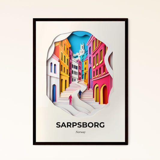 Vivid Sarpsborg, Norway, Papercut Print