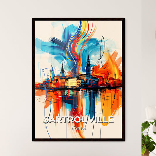 Vibrant Sartrouville, France - A Colorful Painting Of A City