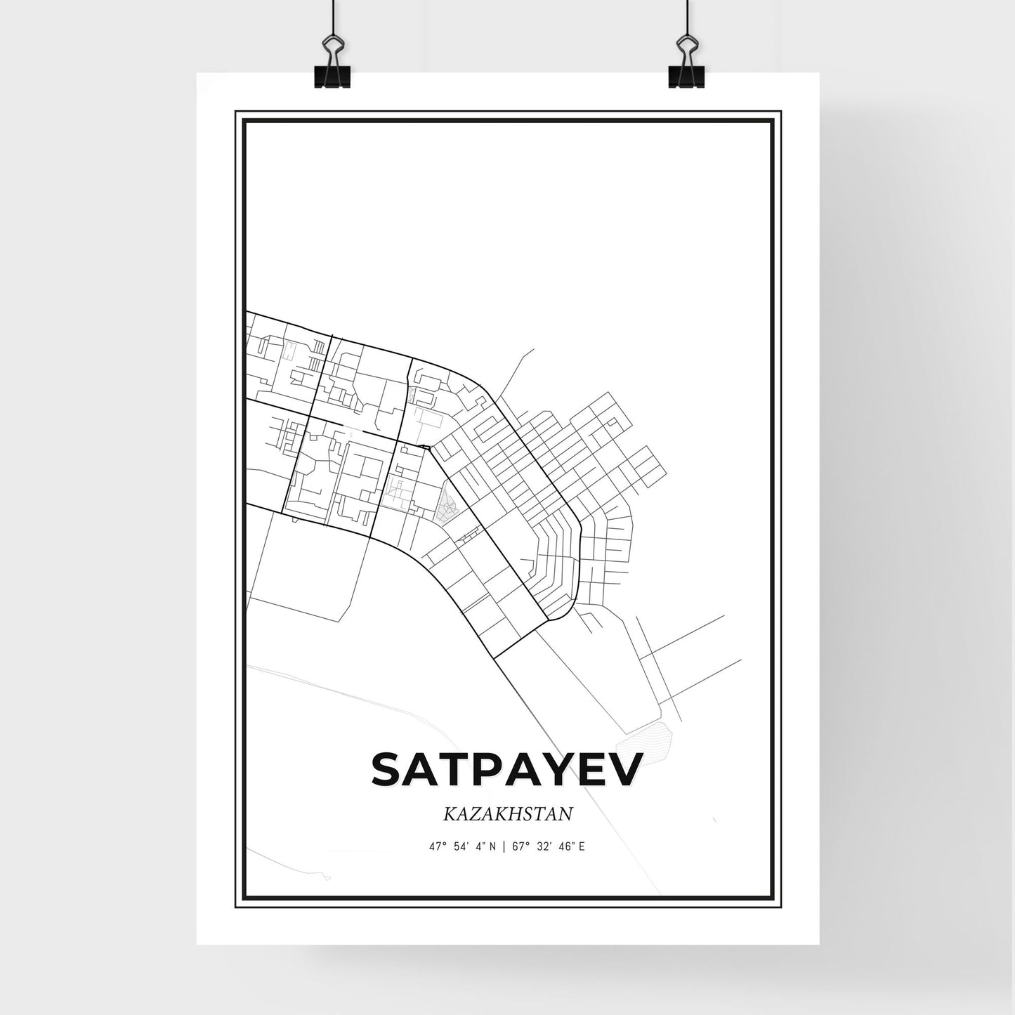 Satpayev Kazakhstan - Premium City Map Poster