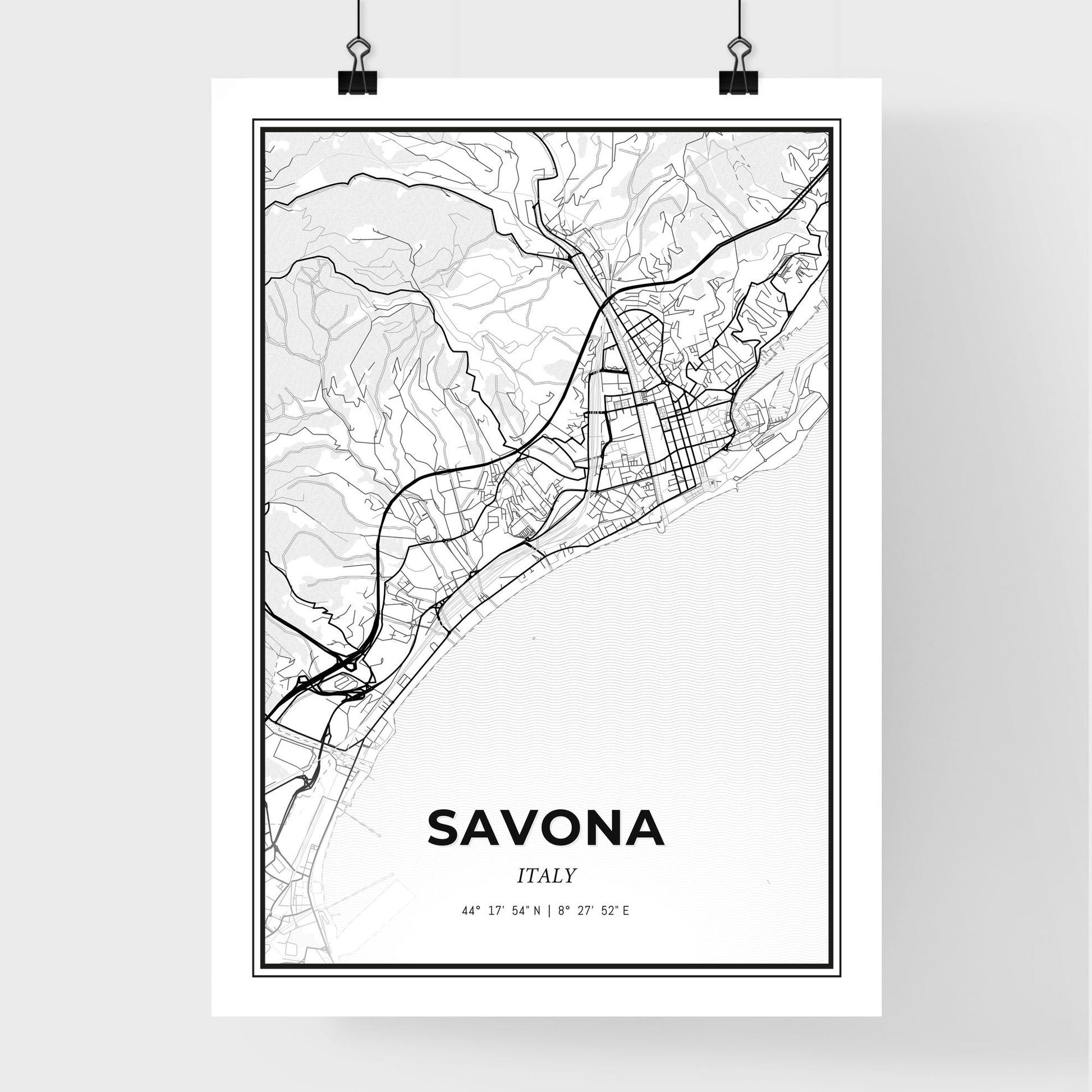 Savona Italy - Premium City Map Poster