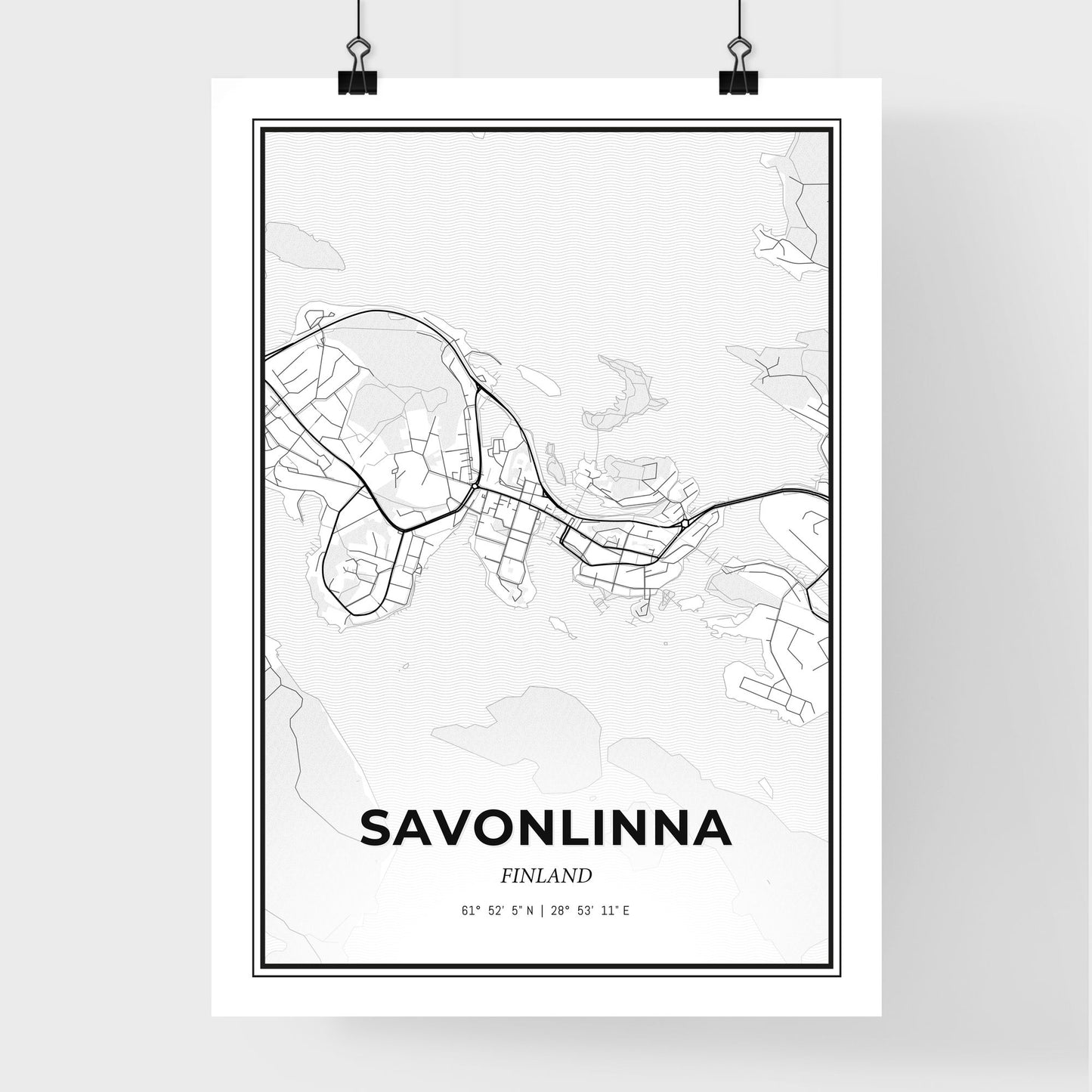 Savonlinna Finland - Premium City Map Poster