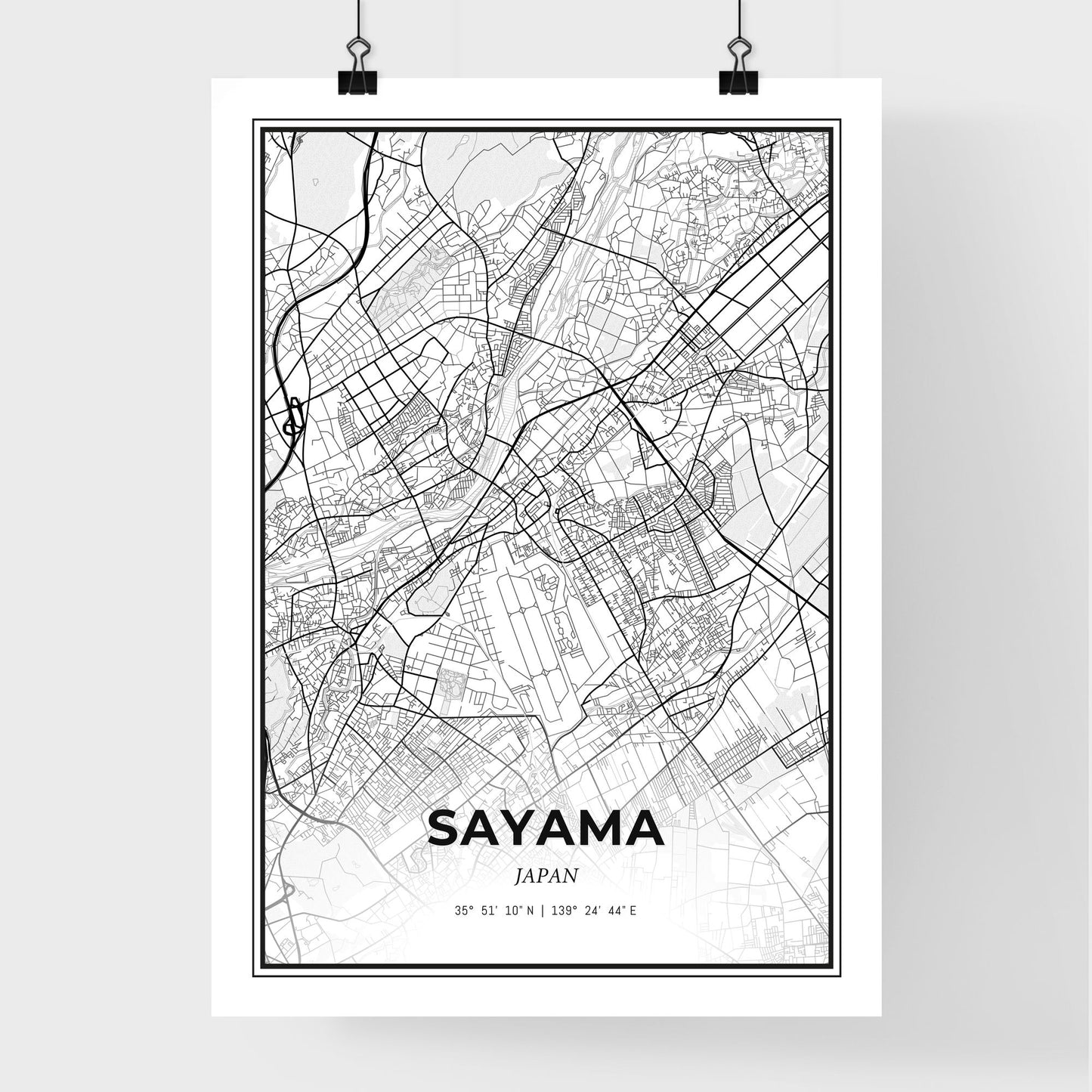 Sayama Japan - Premium City Map Poster