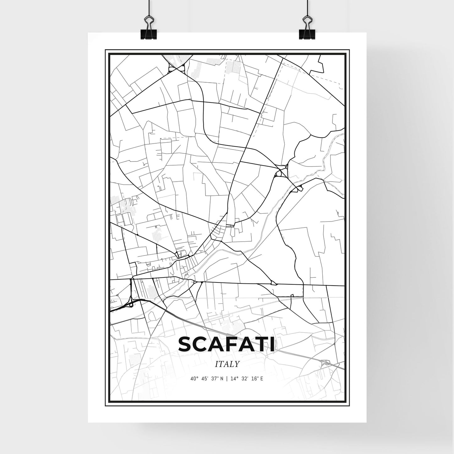 Scafati Italy - Premium City Map Poster