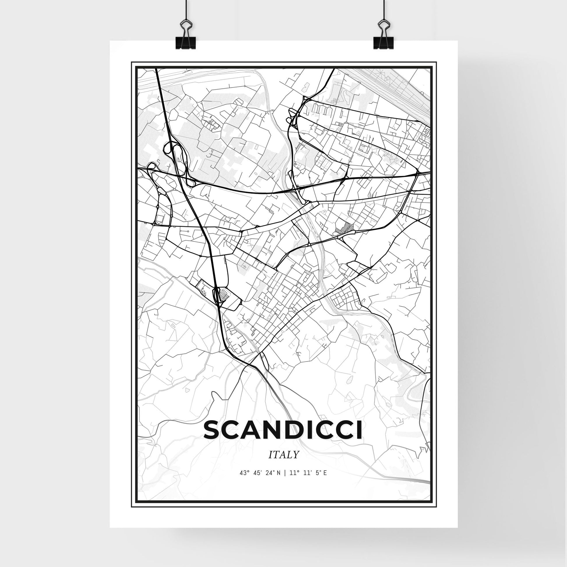 Scandicci Italy - Premium City Map Poster